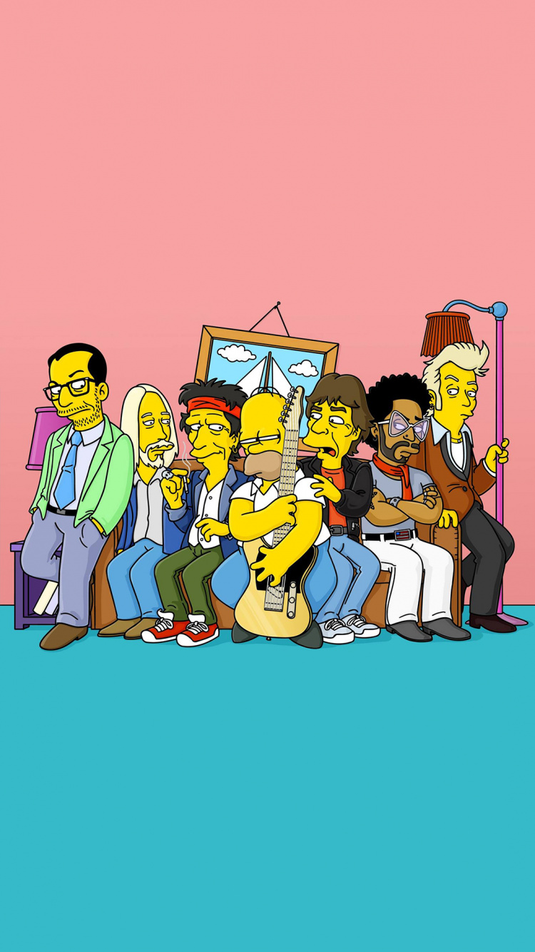 Elvis Costello Simpsons, Homer Simpson, Wie Ich Meinen Strummer-Urlaub Verbracht Habe, Die Simpsons – Staffel 14, Wikisimpsons. Wallpaper in 750x1334 Resolution