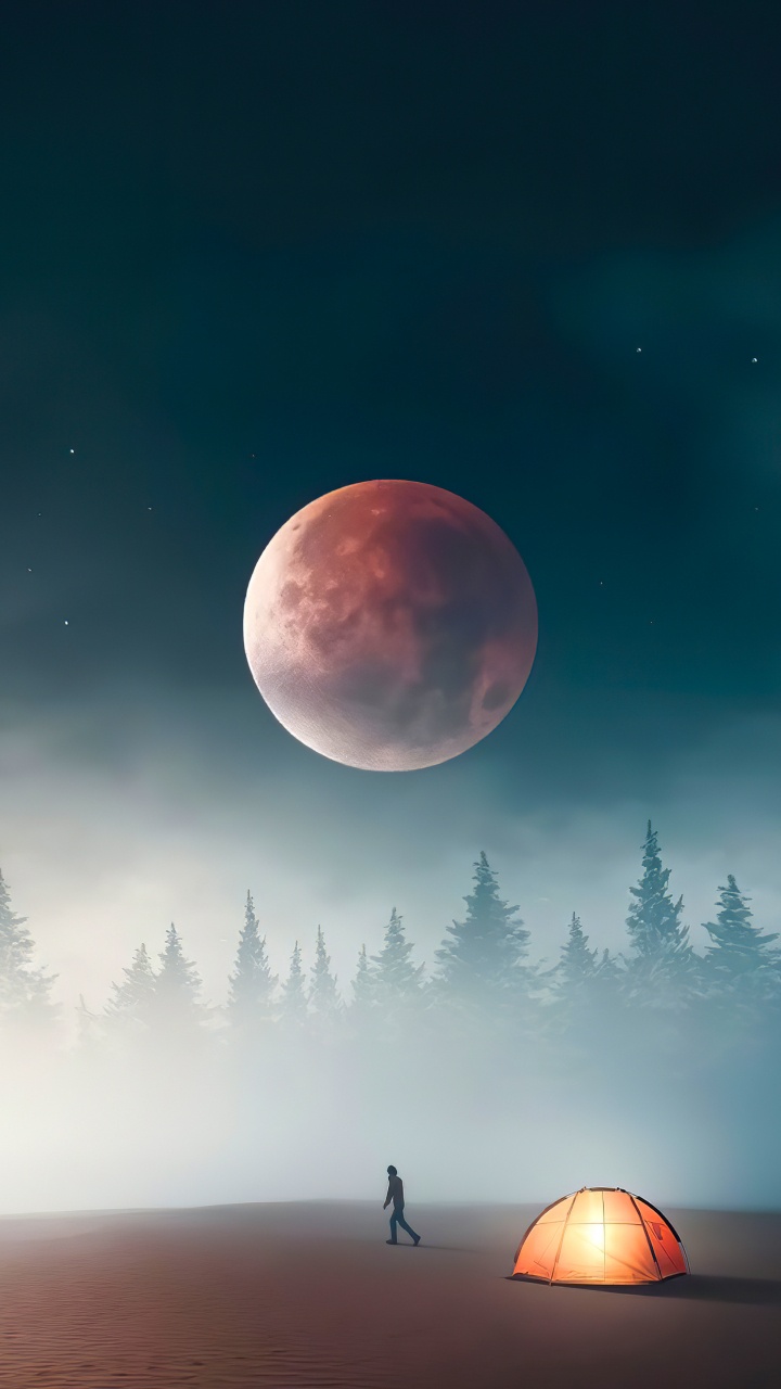 Ambiente, Luna, Luz, Naturaleza, Entorno Natural. Wallpaper in 720x1280 Resolution