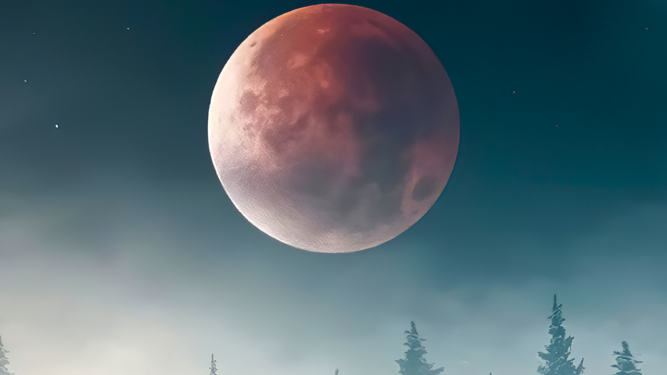 Atmosphäre, Mond, Licht, Natur, Natürlichen Umgebung. Wallpaper in 1366x768 Resolution