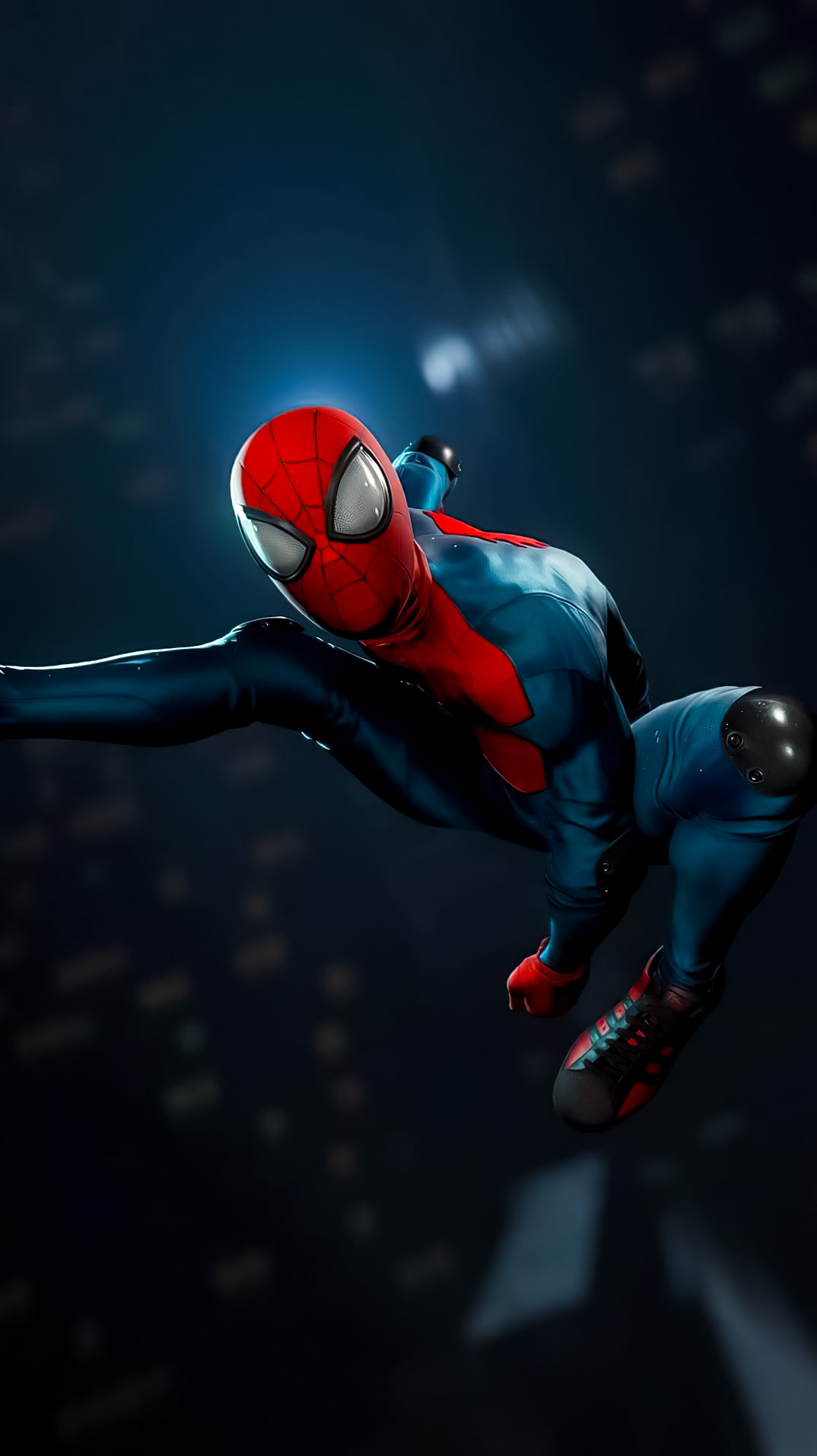 Wallpaper Spider-man, Digital Art, Remaster, Electric Blue, Recreation,  Background - Download Free Image