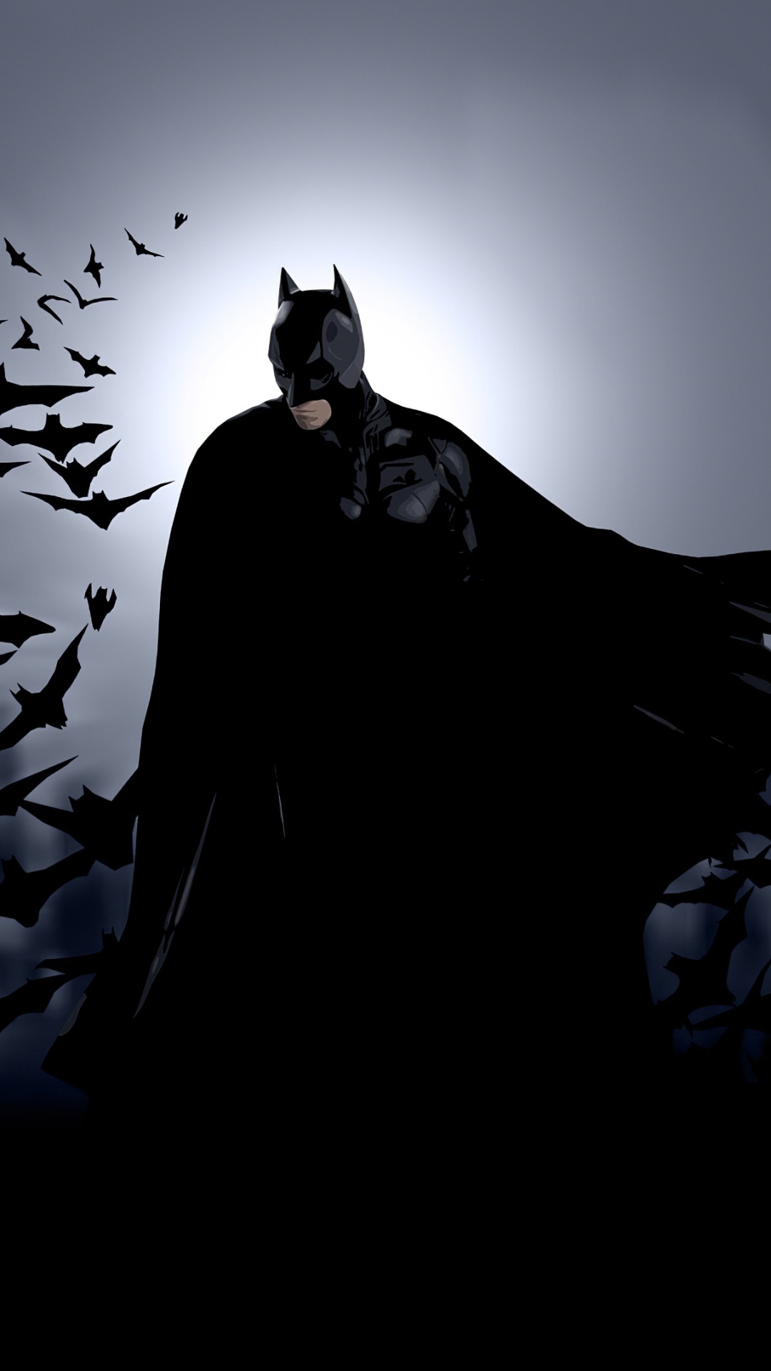 Hombre en Abrigo Negro de Pie Delante de Pájaros Negros. Wallpaper in 1080x1920 Resolution