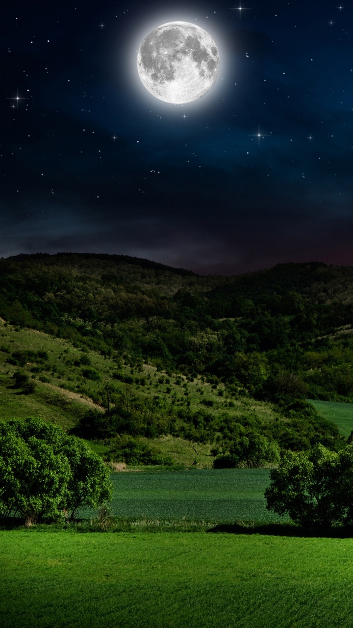 Naturaleza Hermosa Luna, Luna, Naturaleza, Satélite Natural, Tierra. Wallpaper in 720x1280 Resolution