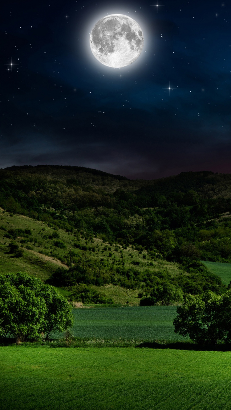 Naturaleza Hermosa Luna, Luna, Naturaleza, Satélite Natural, Tierra. Wallpaper in 750x1334 Resolution