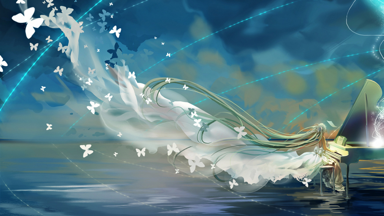 Weißer Und Blauer Rauch Abbildung. Wallpaper in 1280x720 Resolution