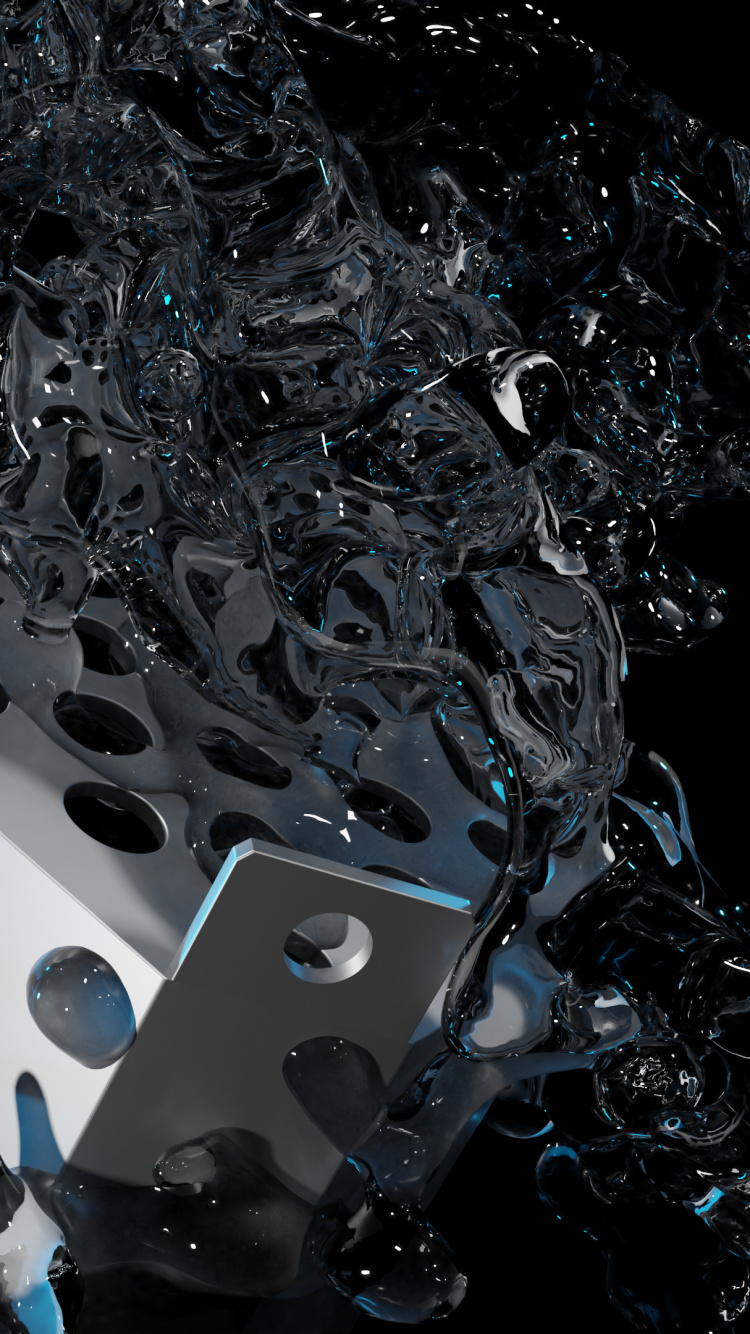 Wasser, Licht, Flüssigkeit, Kunst, Electric Blue. Wallpaper in 750x1334 Resolution