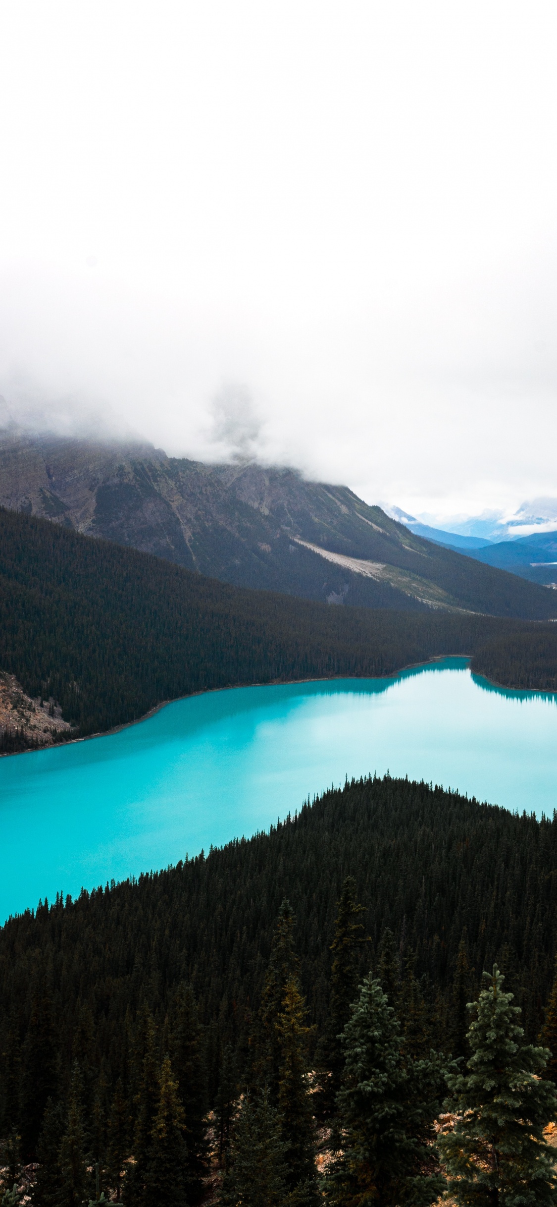 See, Banff, Wildnis, Bergigen Landschaftsformen, Himmel. Wallpaper in 1125x2436 Resolution