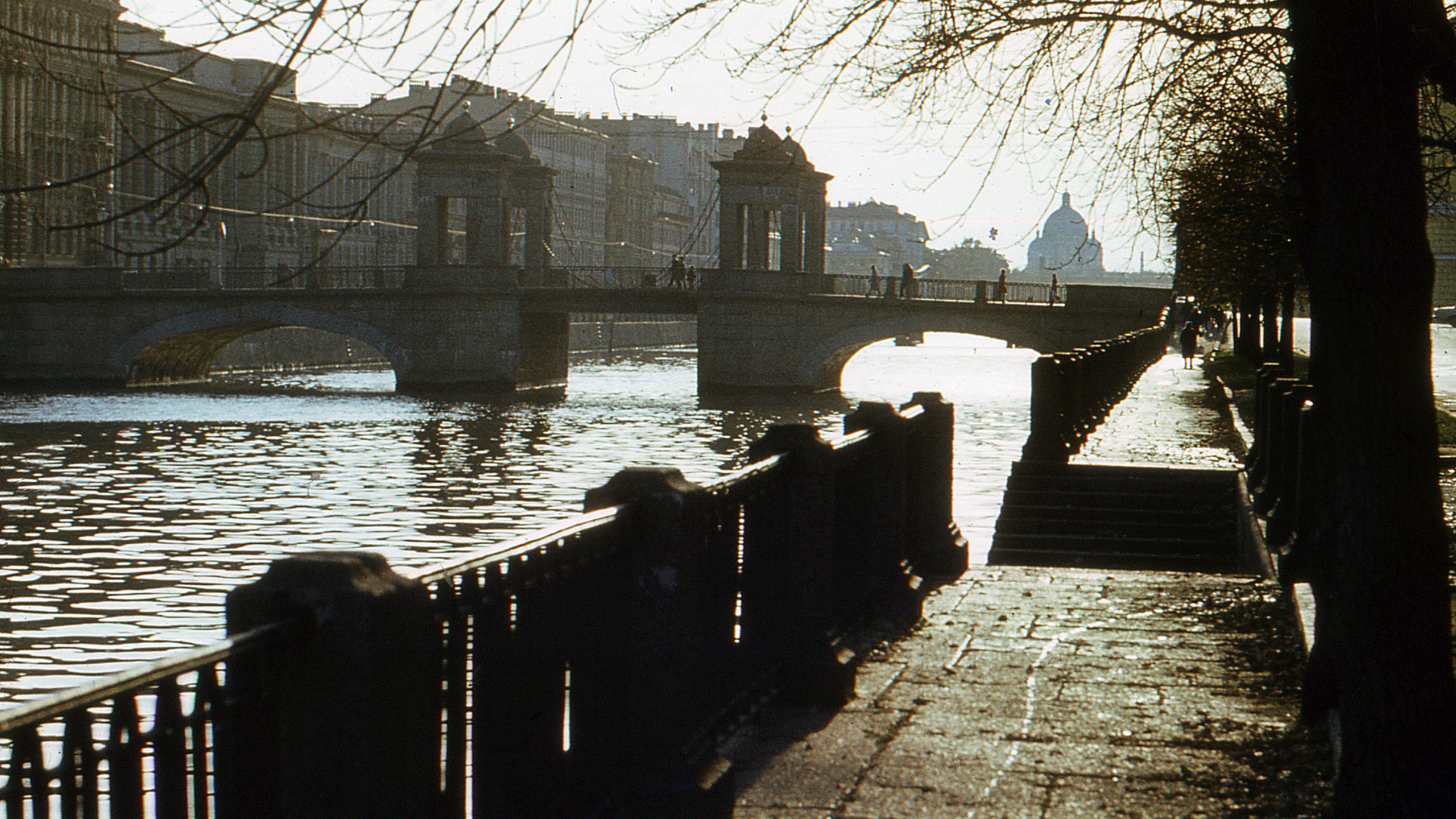 Brown Wooden Bridge Over River. Wallpaper in 2560x1440 Resolution