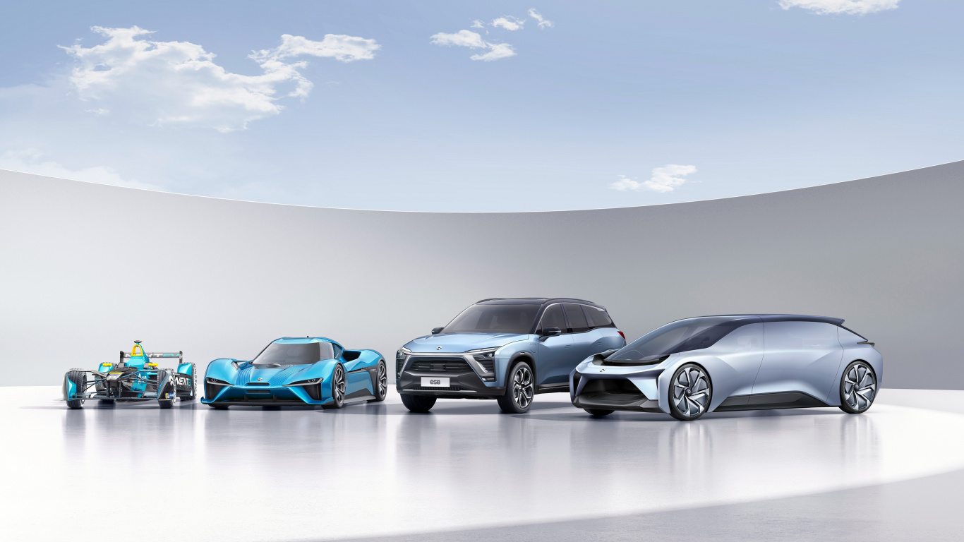 Coche, Audi E-tron, NUEVE, Nio Es8, Coche Eléctrico. Wallpaper in 1366x768 Resolution