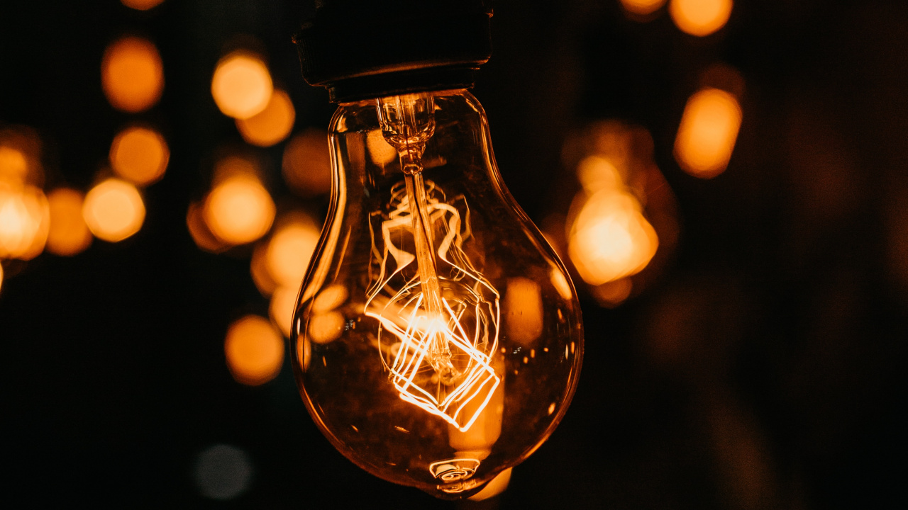 Selective Focus Photography of Light Bulb. Wallpaper in 1280x720 Resolution