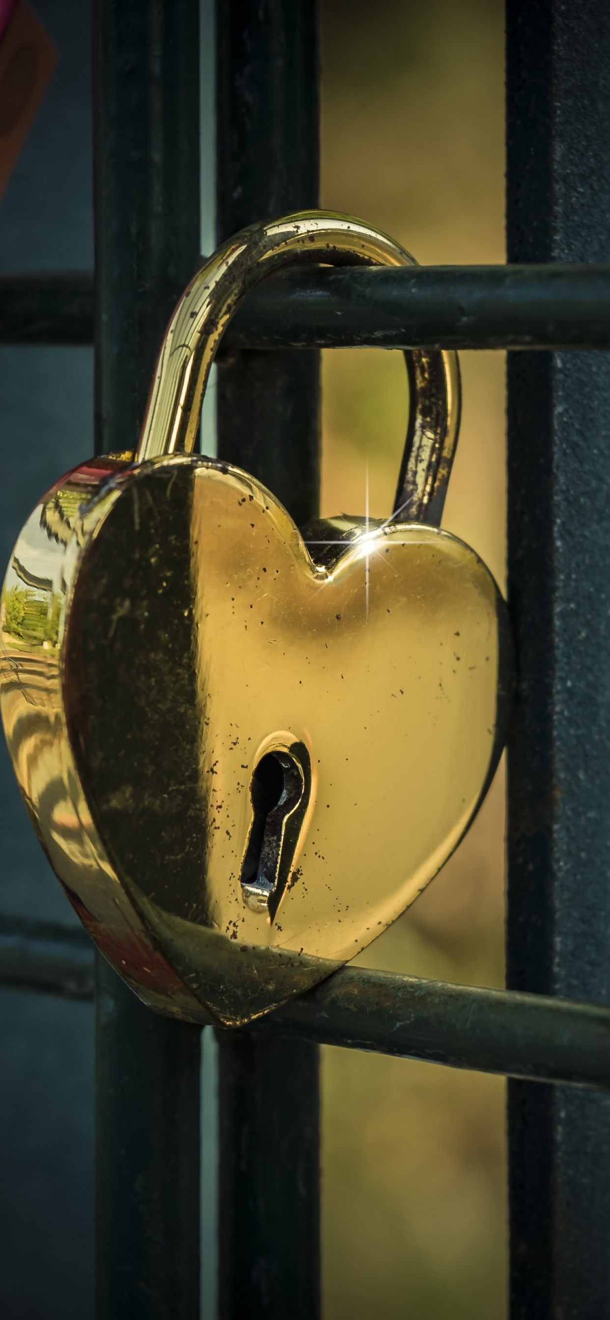 Padlock, Lock, Love, Yellow, Pink. Wallpaper in 1242x2688 Resolution