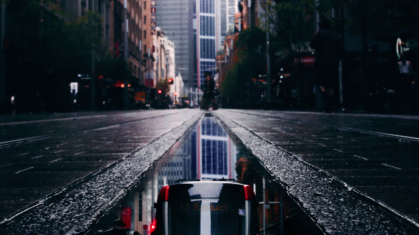 跟踪, 火车, 车灯, 基础设施, 滚股 壁纸 1366x768 允许