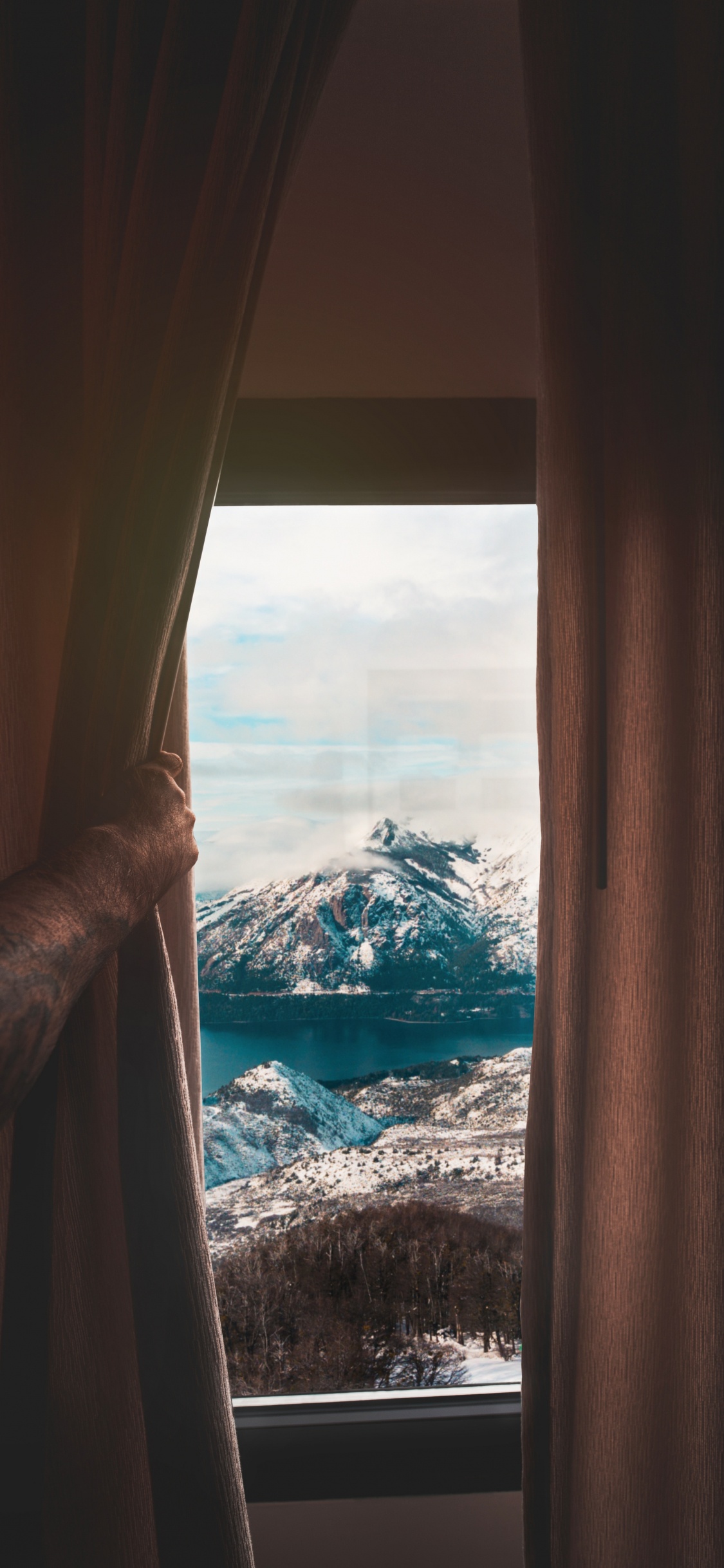 窗口, 窗帘, 房间, 早上, 室内设计 壁纸 1125x2436 允许