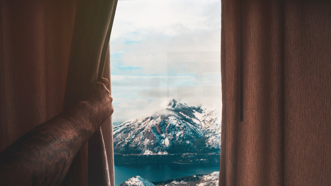 窗口, 窗帘, 房间, 早上, 室内设计 壁纸 1280x720 允许