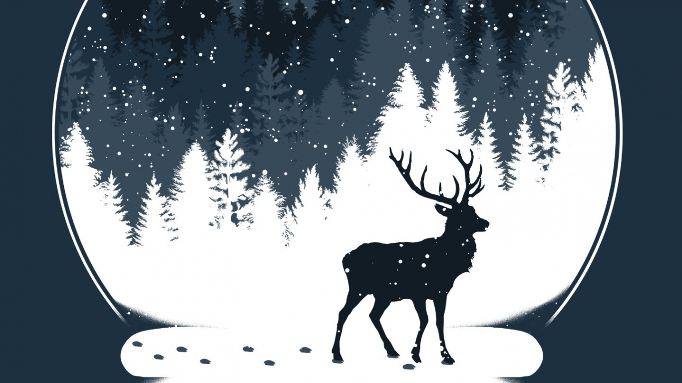 Reno, Elk, Ventana, Caribú de Tierra Árida, Ciervo. Wallpaper in 1366x768 Resolution