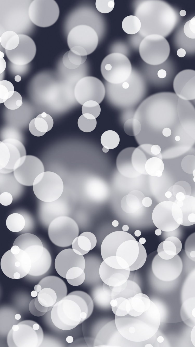 Lumières Bokeh Blanches et Bleues. Wallpaper in 750x1334 Resolution