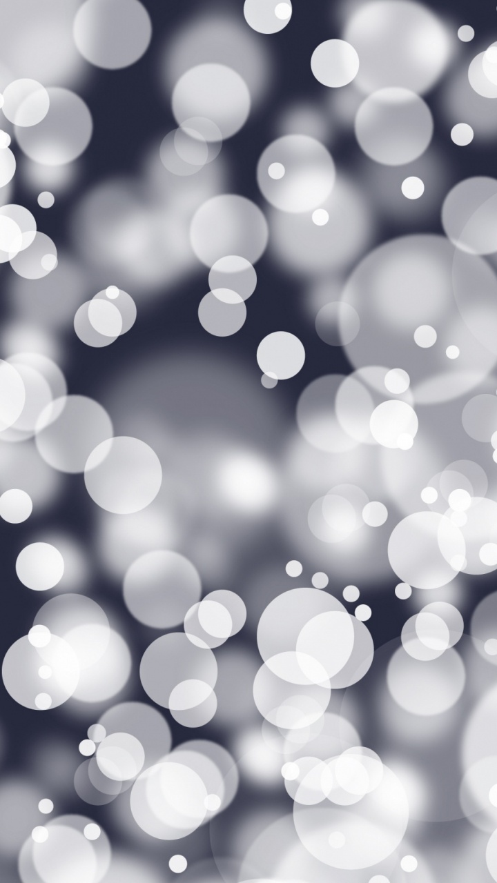 Weiße Und Blaue Bokeh-Lichter. Wallpaper in 720x1280 Resolution