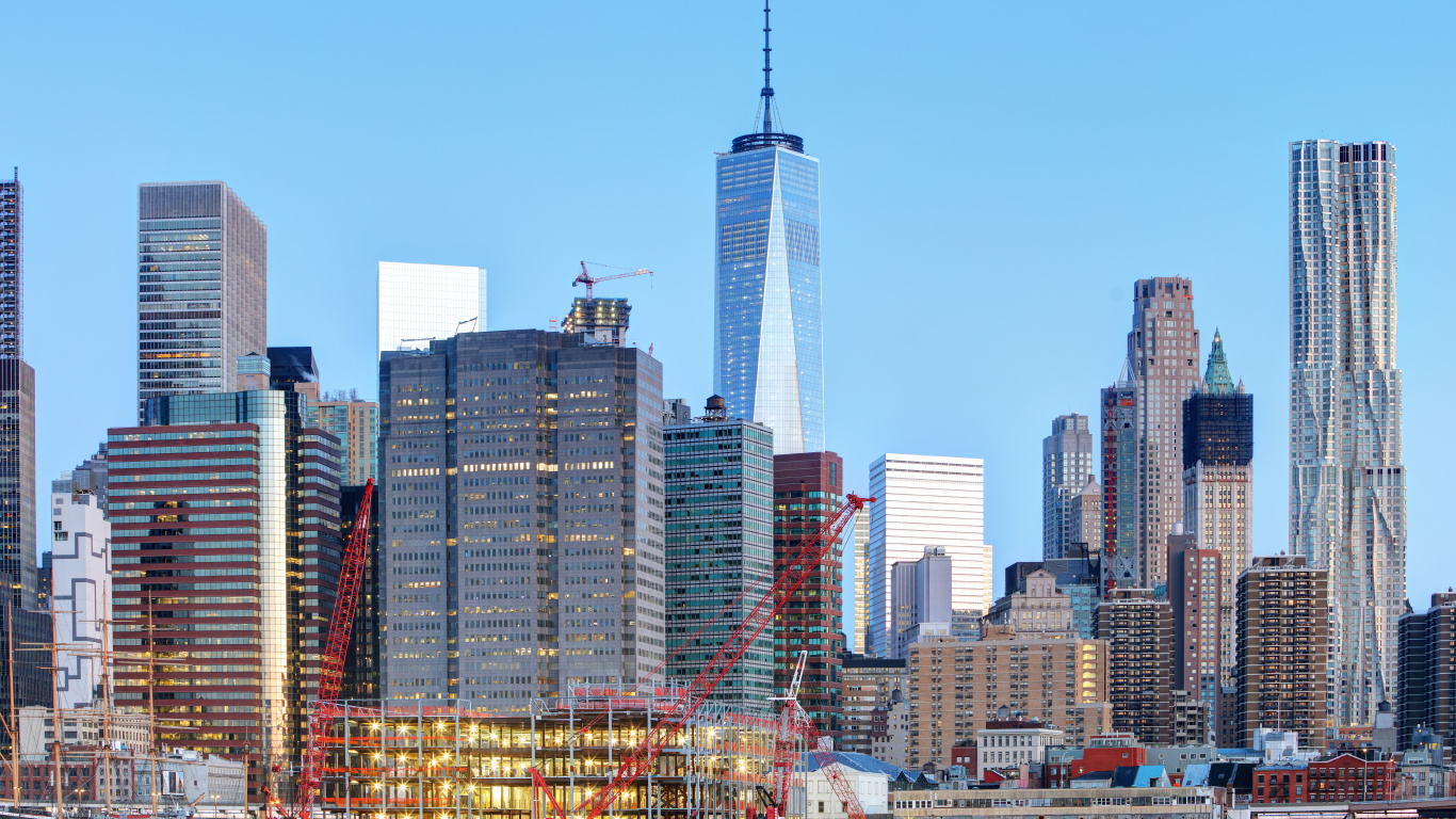 City Skyline During Day Time. Wallpaper in 1366x768 Resolution