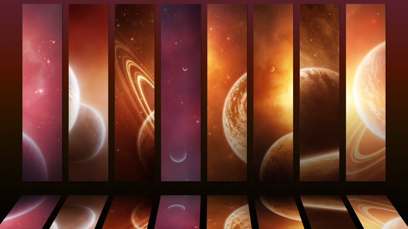 Blue and Brown Abstract Painting. Wallpaper in 1366x768 Resolution