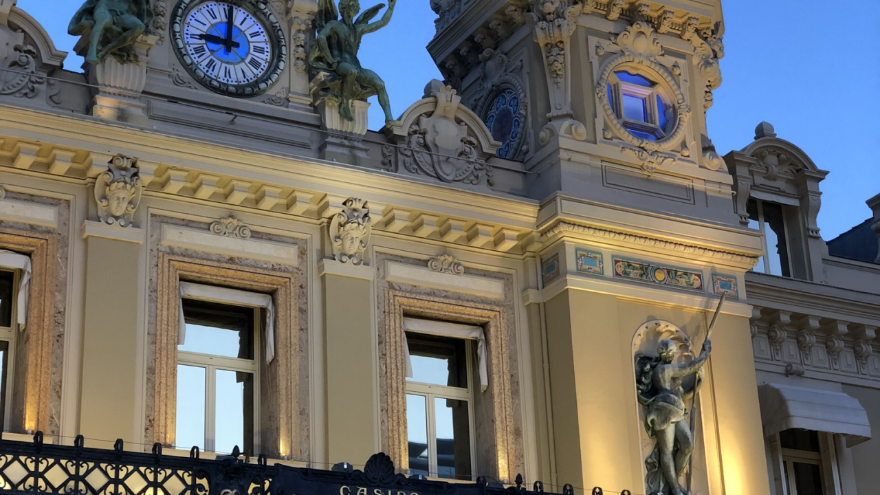 Monte Carlo Casino, Klassische Architektur, Sehenswürdigkeit, Tourismus, Die Byzantinische Architektur. Wallpaper in 1280x720 Resolution