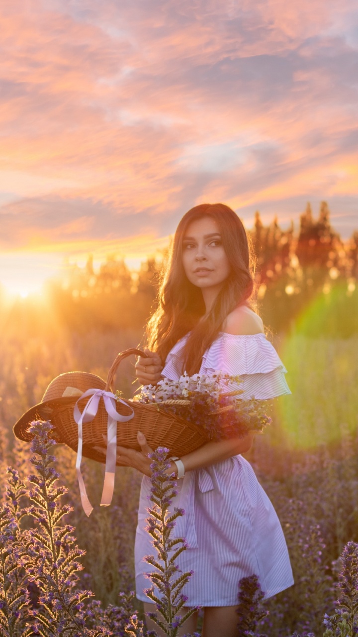 人们在自然界, 性质, 阳光, 光, 草地上 壁纸 720x1280 允许