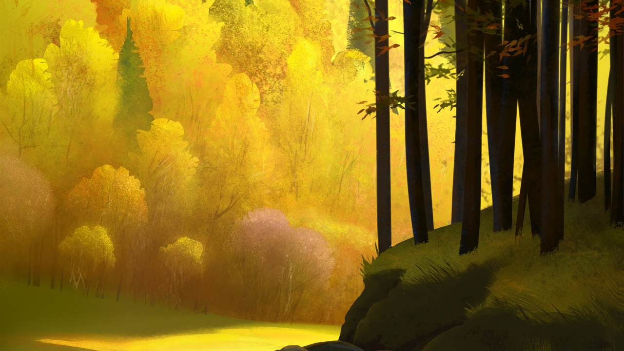 la Pintura de Paisaje, Arte, Paisaje Natural, Naturaleza, Entorno Natural. Wallpaper in 1280x720 Resolution