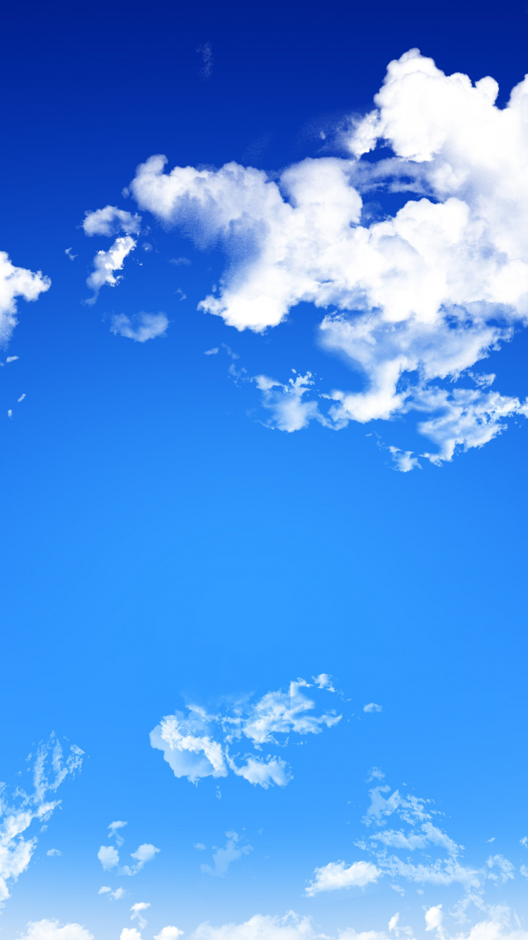 White Clouds and Blue Sky During Daytime. Wallpaper in 750x1334 Resolution