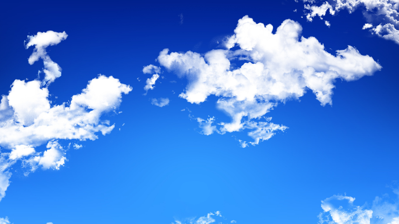 Nubes Blancas y Cielo Azul Durante el Día. Wallpaper in 1366x768 Resolution