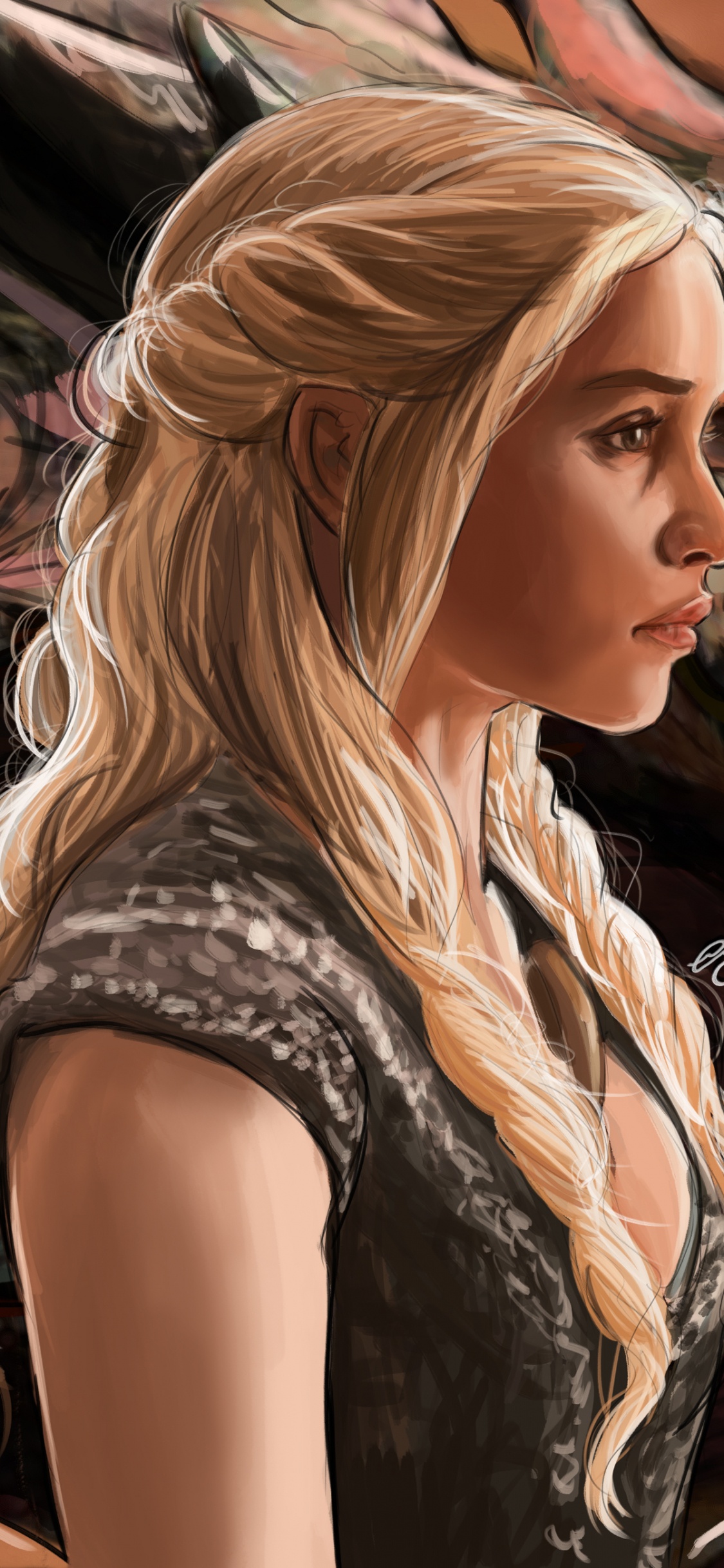 Woman in Black and White Dress. Wallpaper in 1125x2436 Resolution