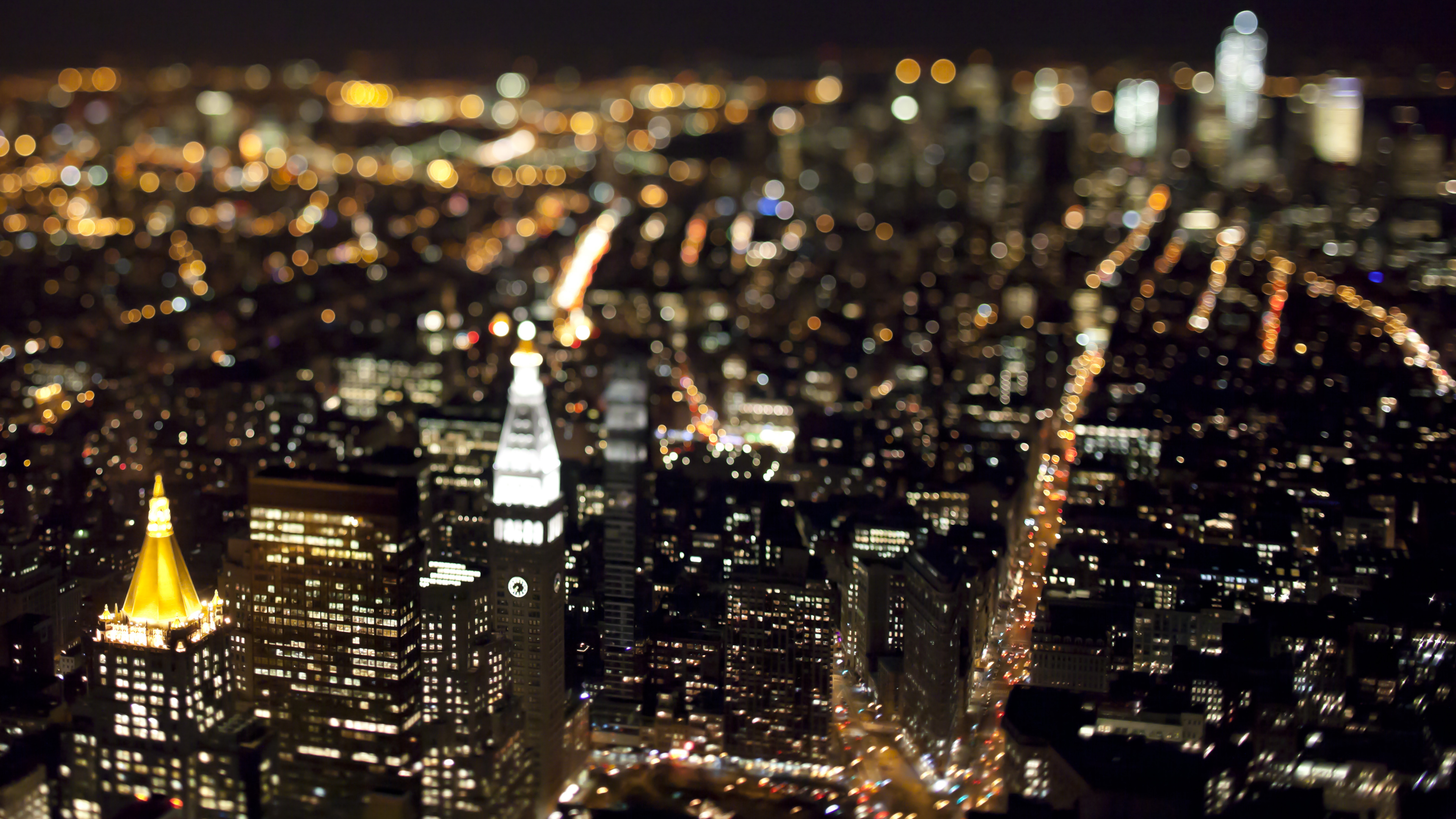 City With High Rise Buildings During Night Time. Wallpaper in 3840x2160 Resolution