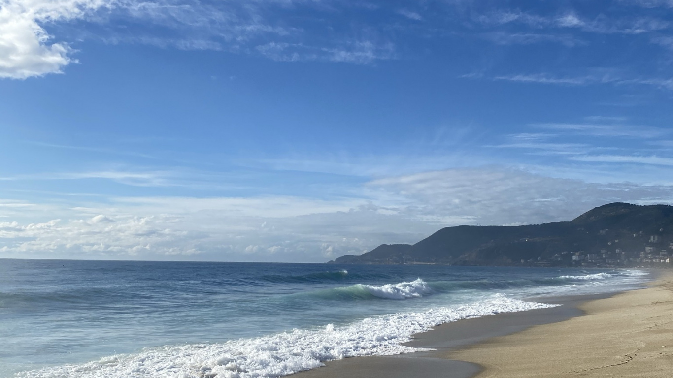 Meer, Cloud, Wasser, Ökoregion, Strand. Wallpaper in 1366x768 Resolution