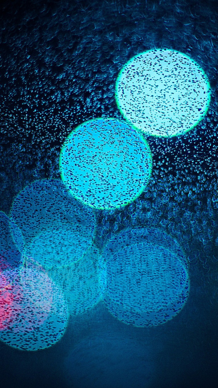 Blue and Pink Round Lights. Wallpaper in 750x1334 Resolution