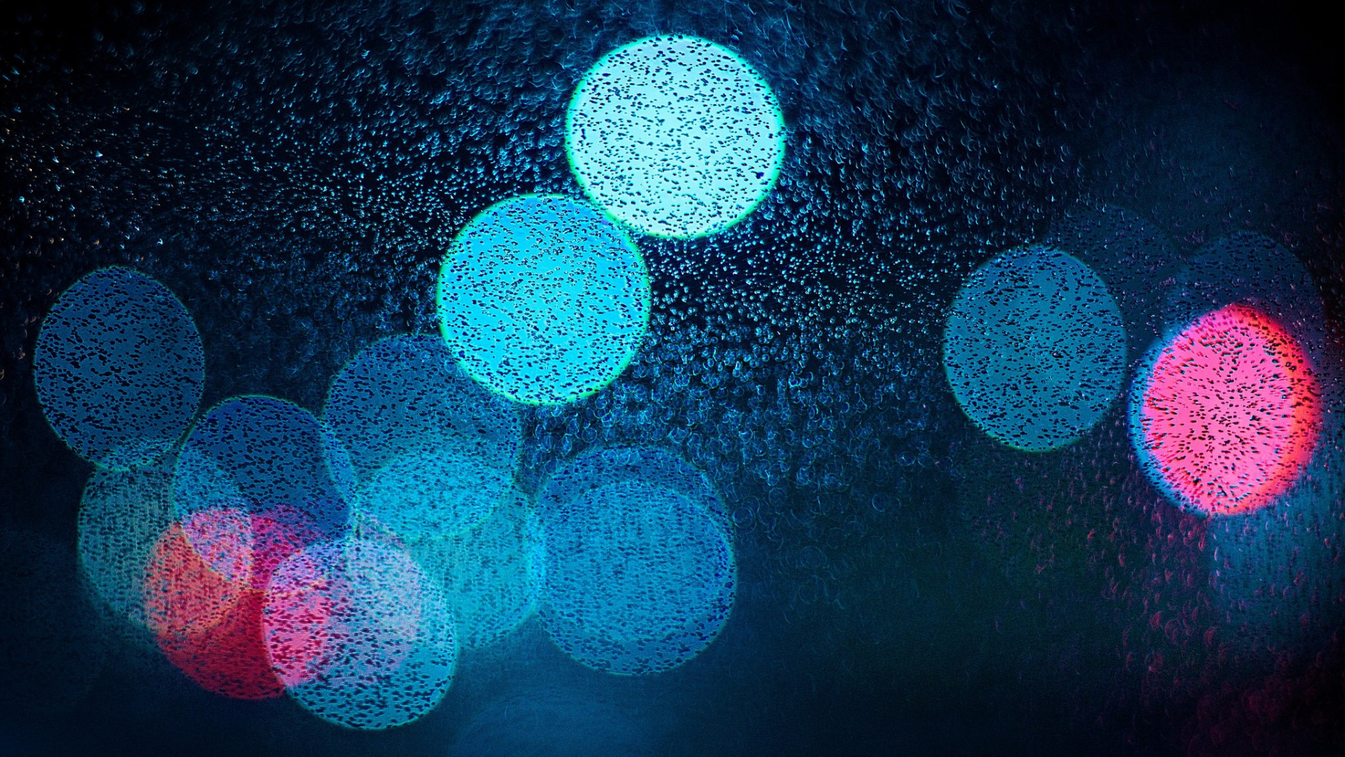 Blaue Und Rosa Runde Lichter. Wallpaper in 1920x1080 Resolution