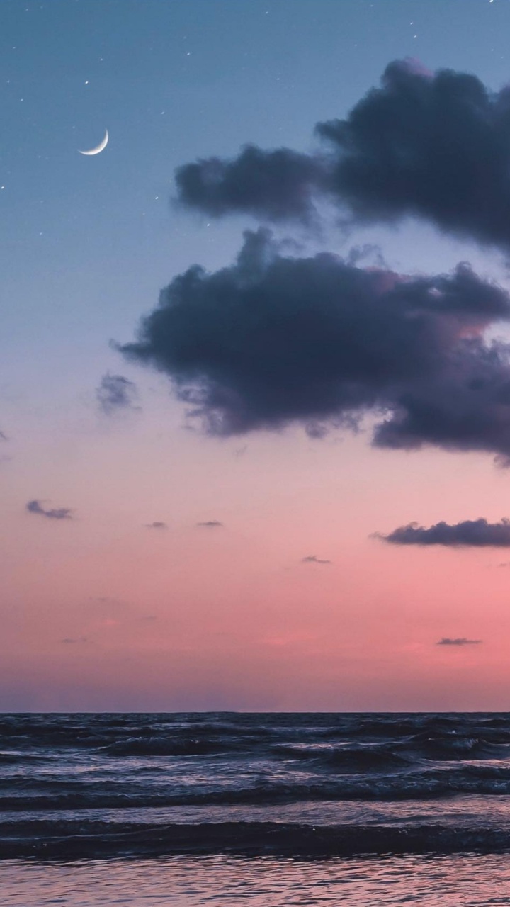 Luna, Agua, Ambiente, Luz, Naturaleza. Wallpaper in 720x1280 Resolution