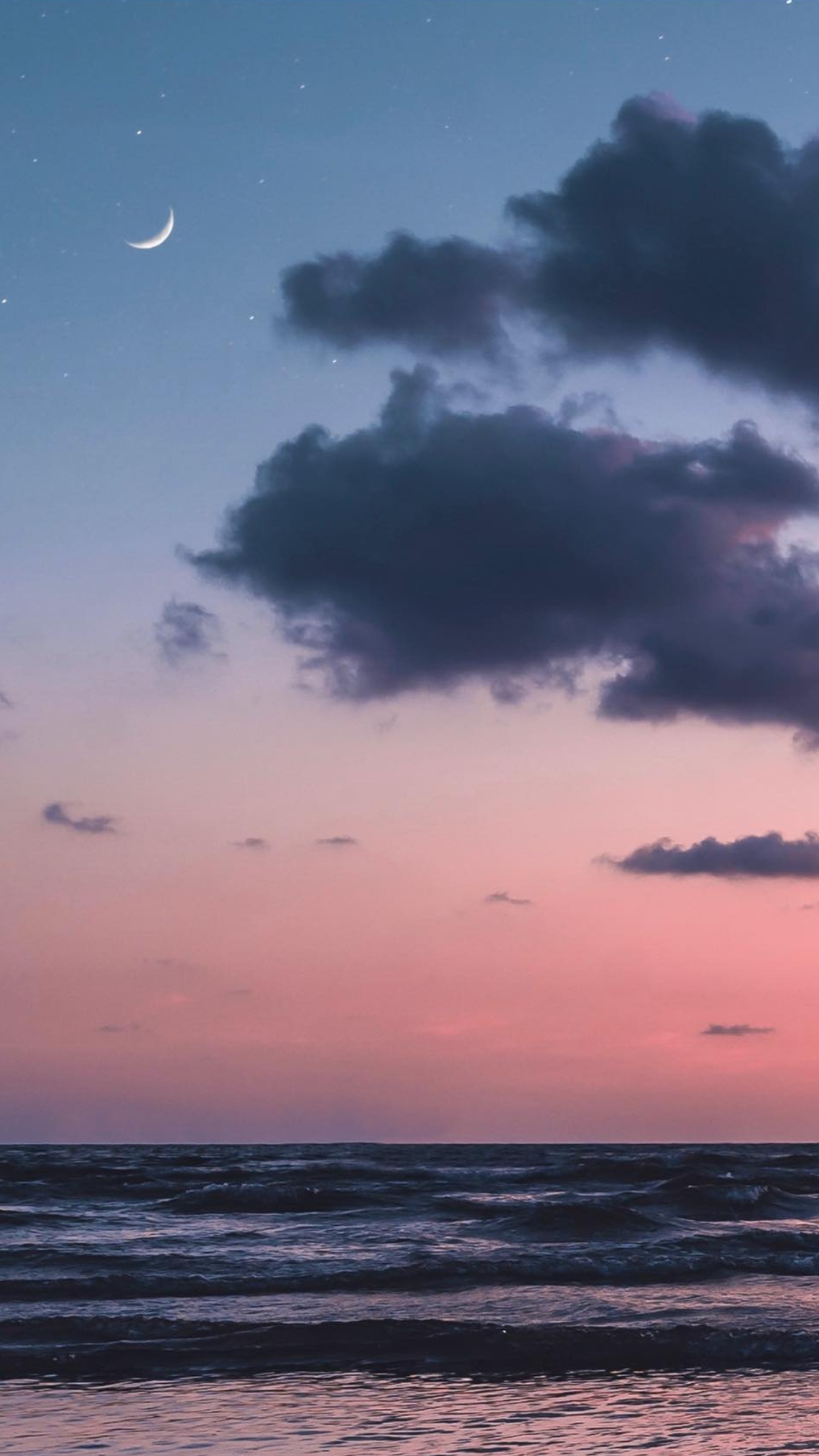 Mond, Cloud, Wasser, Atmosphäre, Tageszeit. Wallpaper in 1440x2560 Resolution