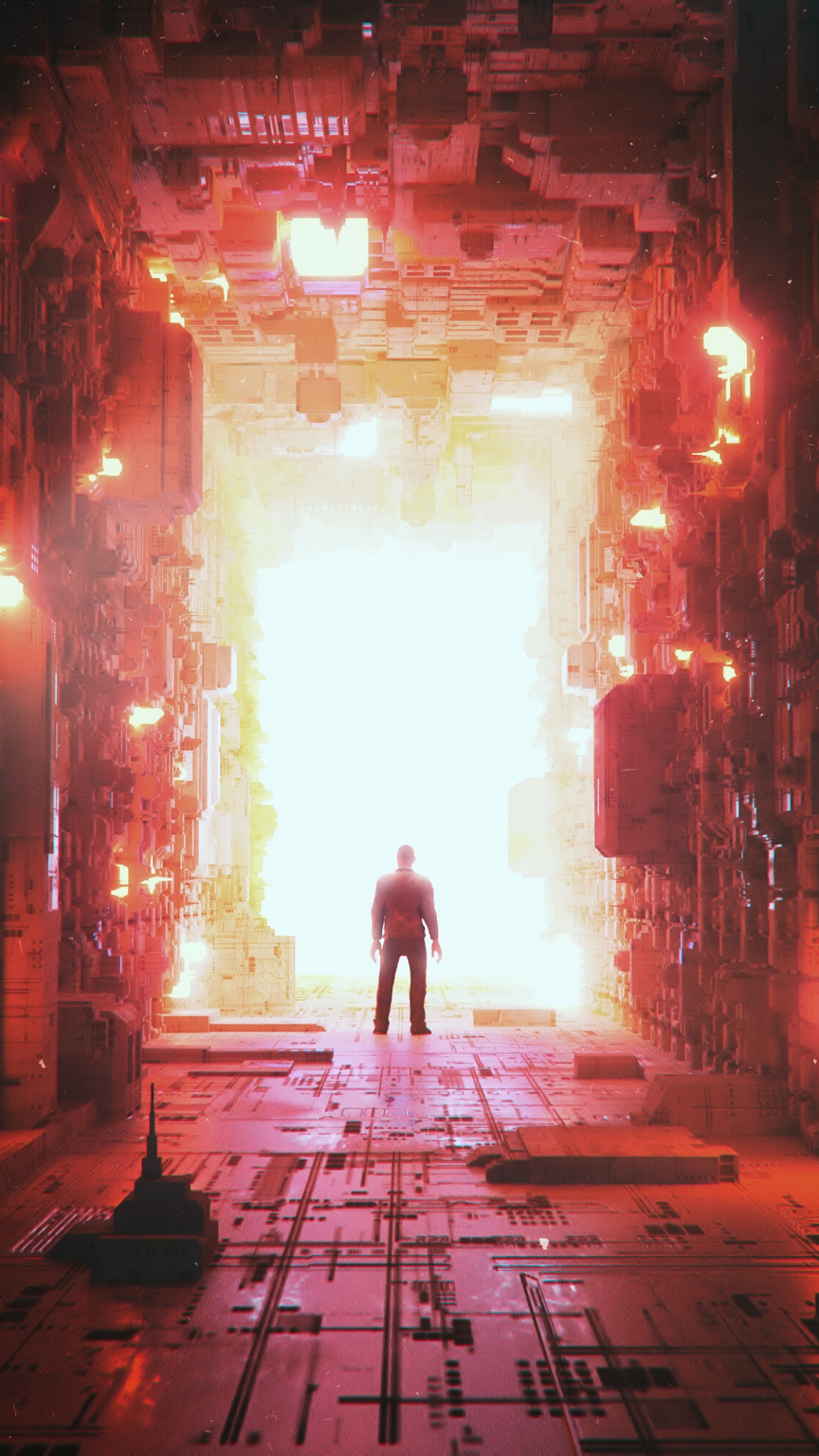 Mann in Schwarzer Jacke, Der Nachts Auf Der Straße Steht. Wallpaper in 1080x1920 Resolution