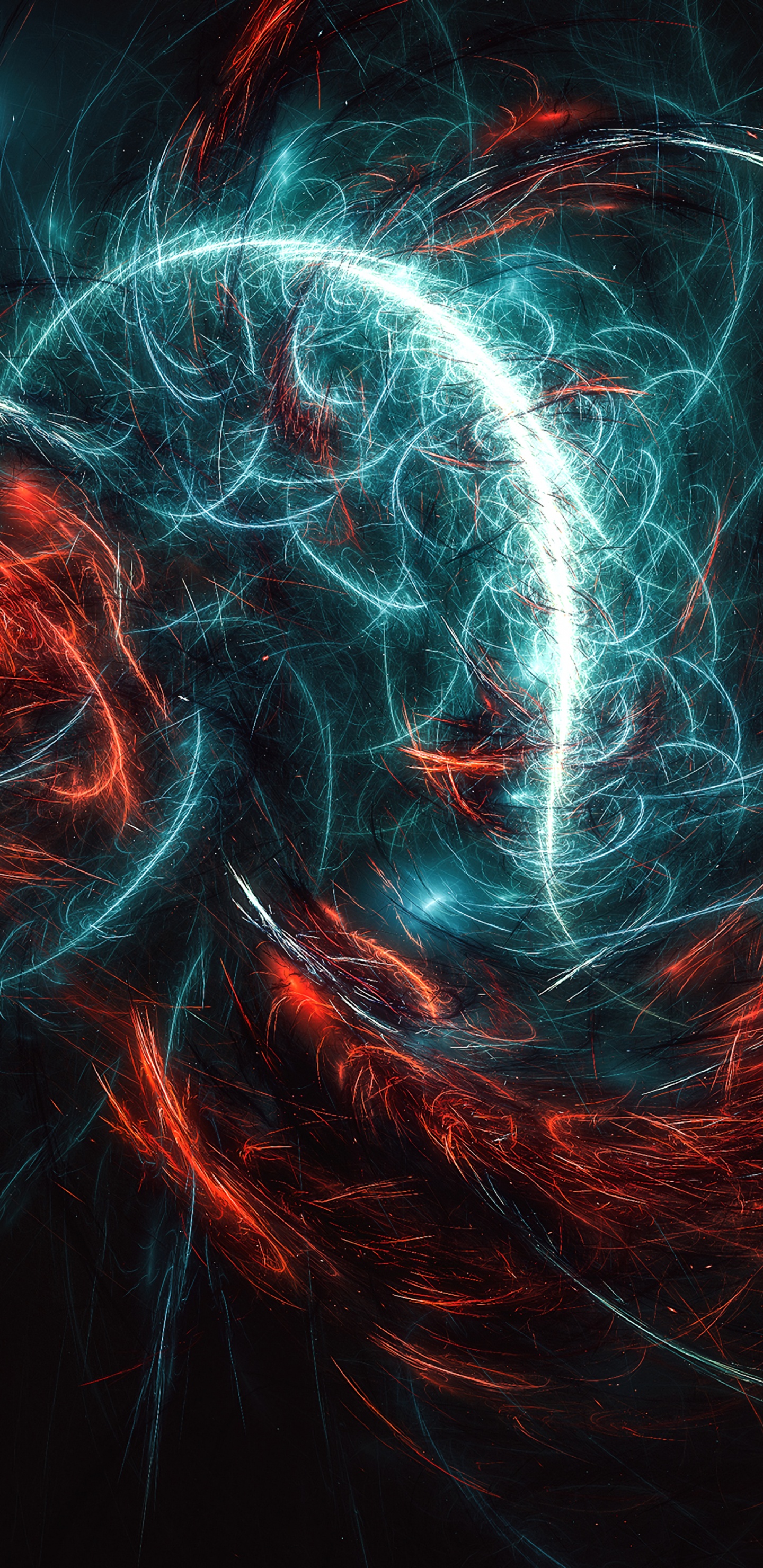 Rote Und Weiße Lichtstreifen. Wallpaper in 1440x2960 Resolution