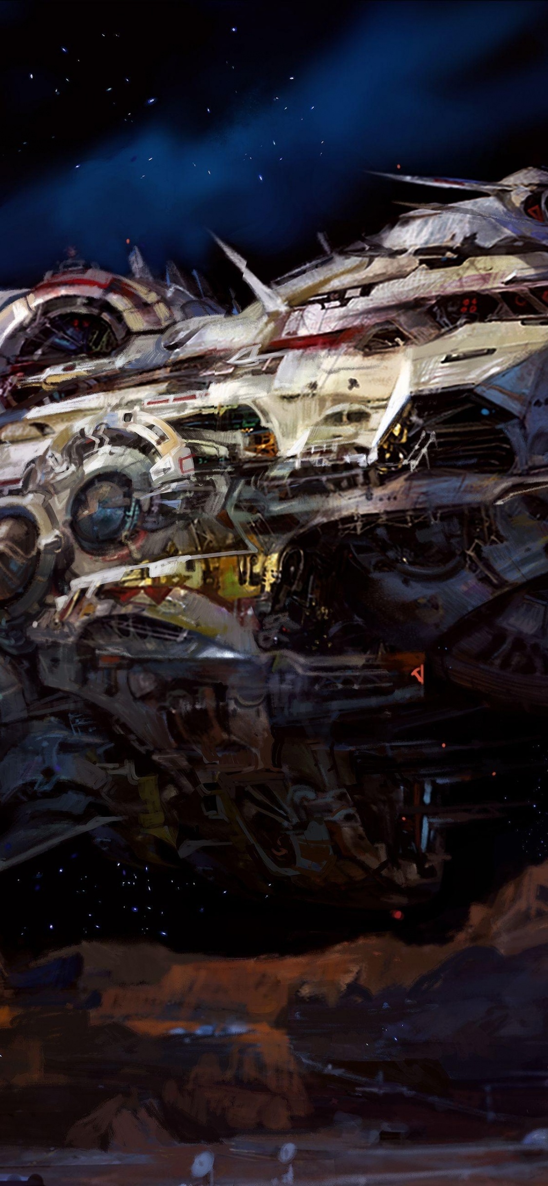 Braune Und Weiße Abstrakte Malerei. Wallpaper in 1125x2436 Resolution