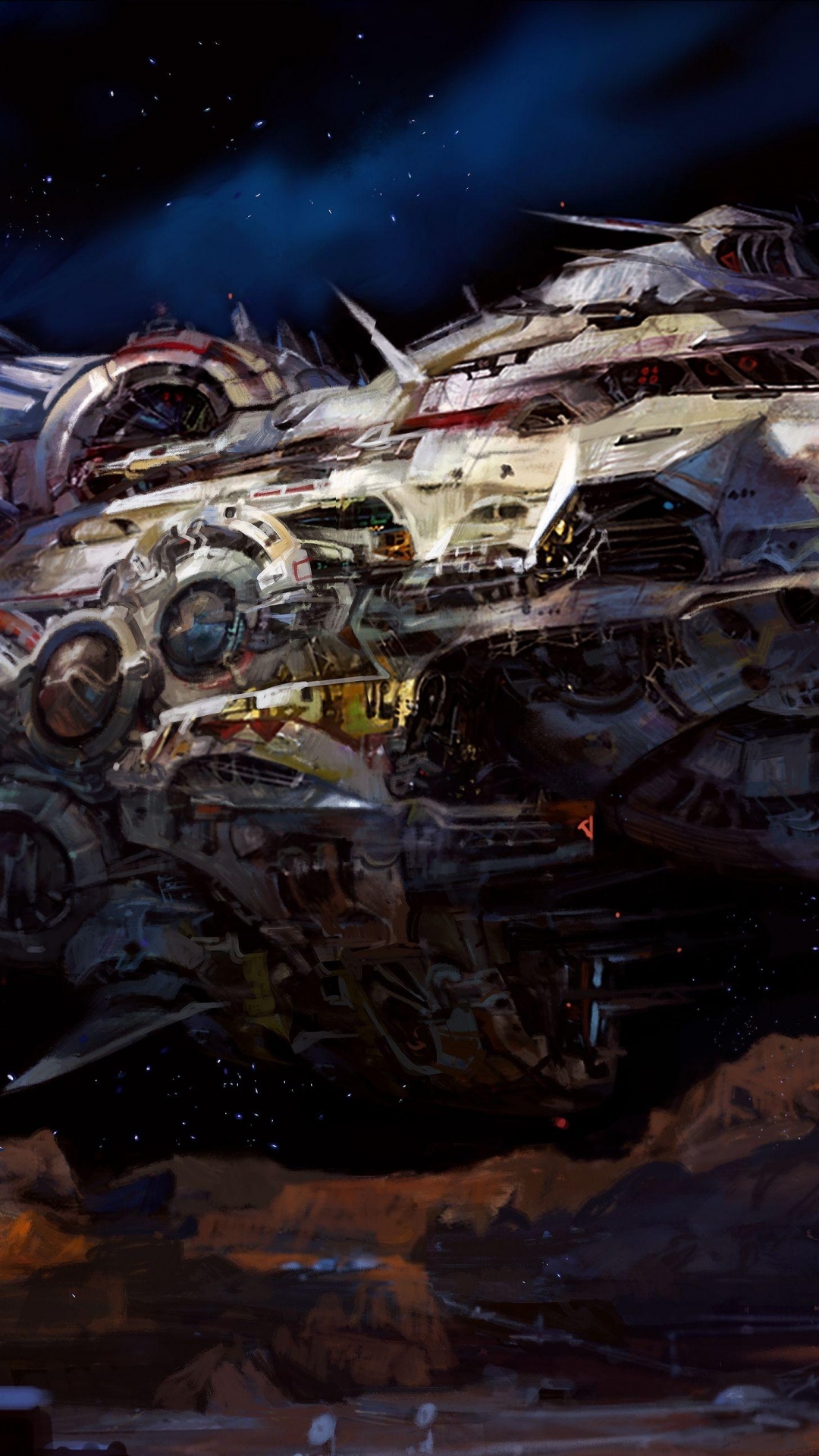 航天器, 空间, 艺术, 天空, 飞船 壁纸 1080x1920 允许