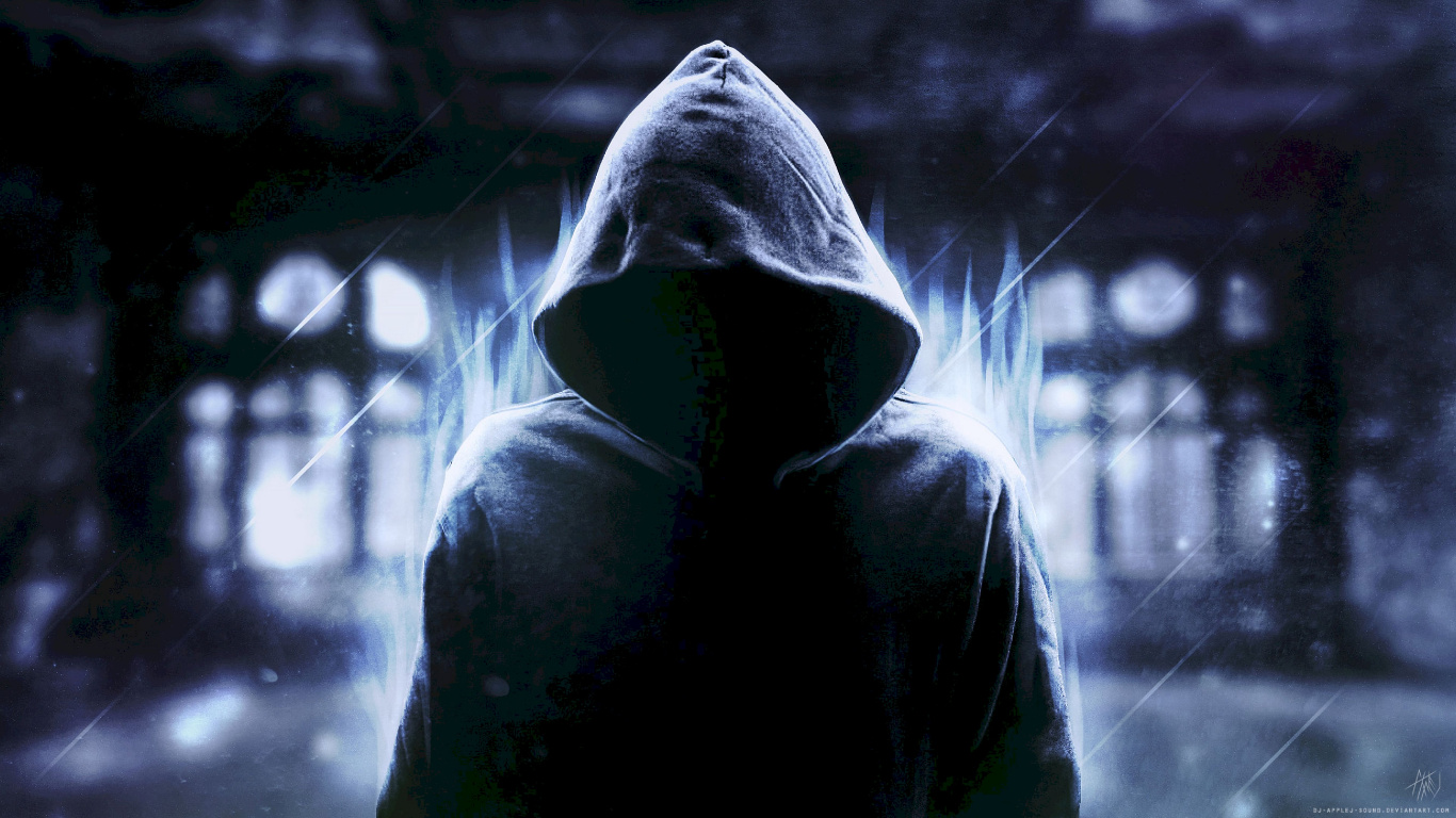 Person in Grauem Hoodie, Die in Graustufenfotografie Steht. Wallpaper in 1366x768 Resolution