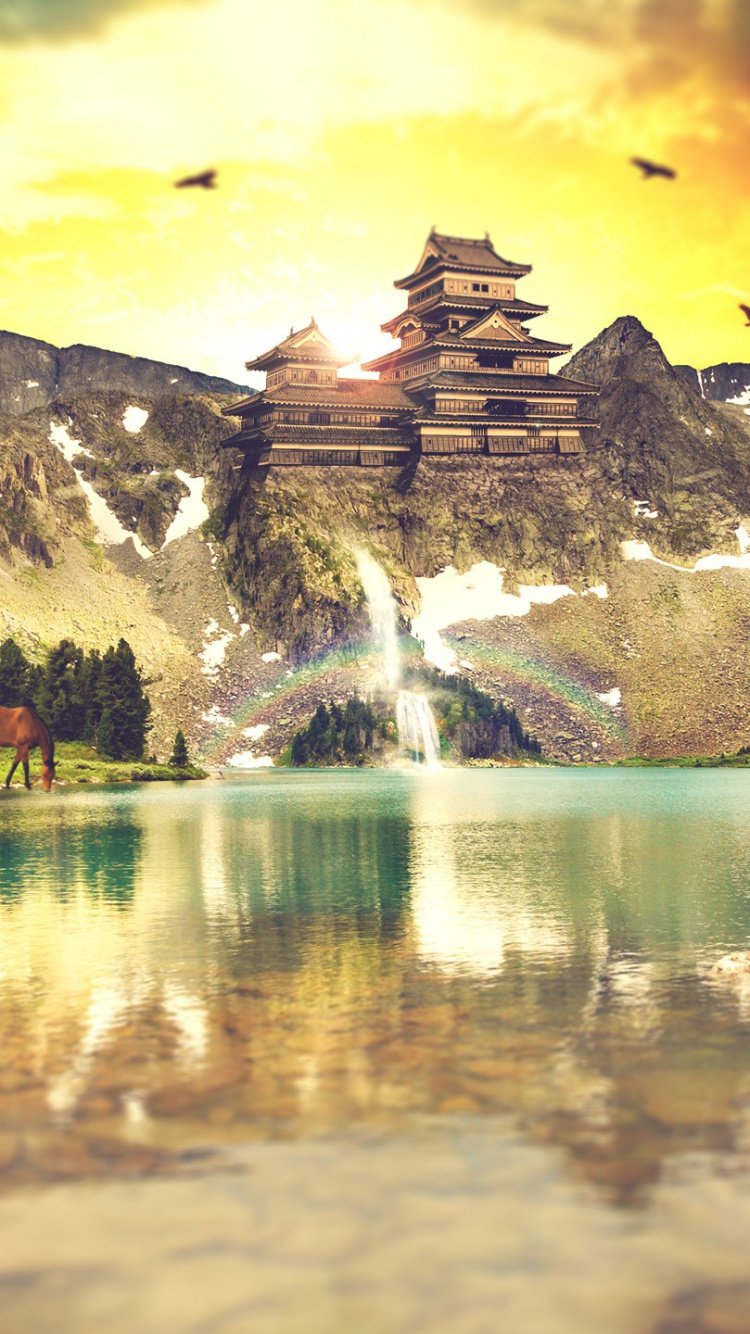 性质, 反射, 安装的风景, 旅游景点, 山脉 壁纸 750x1334 允许