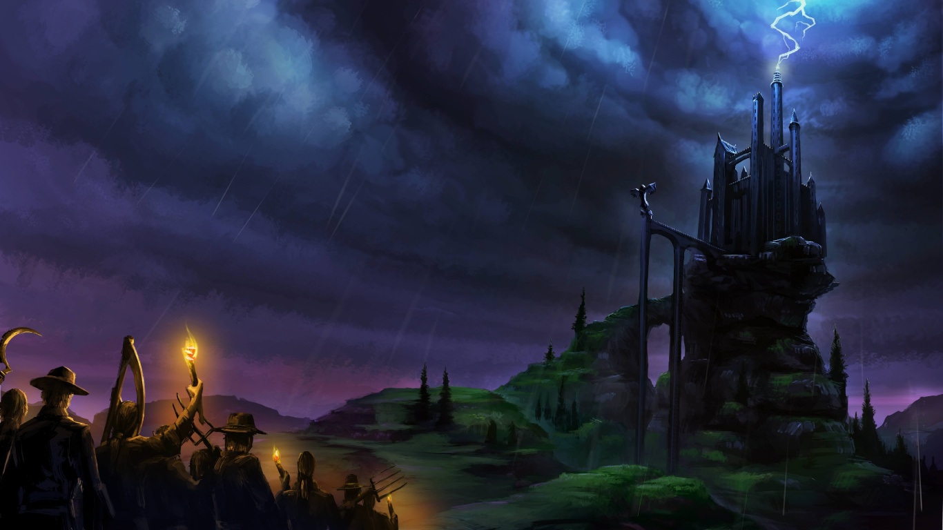 Green Grass Field Under Cloudy Sky During Daytime. Wallpaper in 1366x768 Resolution