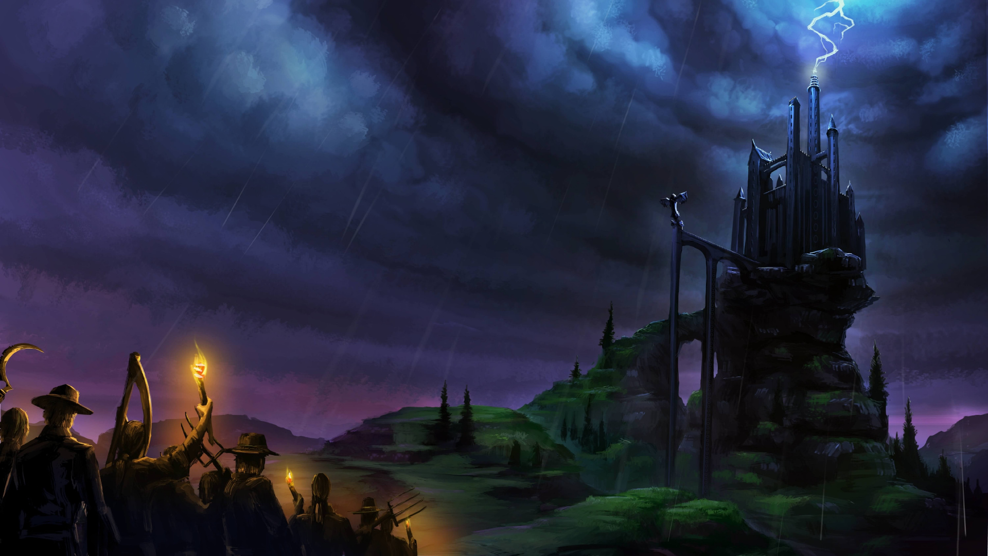 Champ D'herbe Verte Sous un Ciel Nuageux Pendant la Journée. Wallpaper in 1920x1080 Resolution