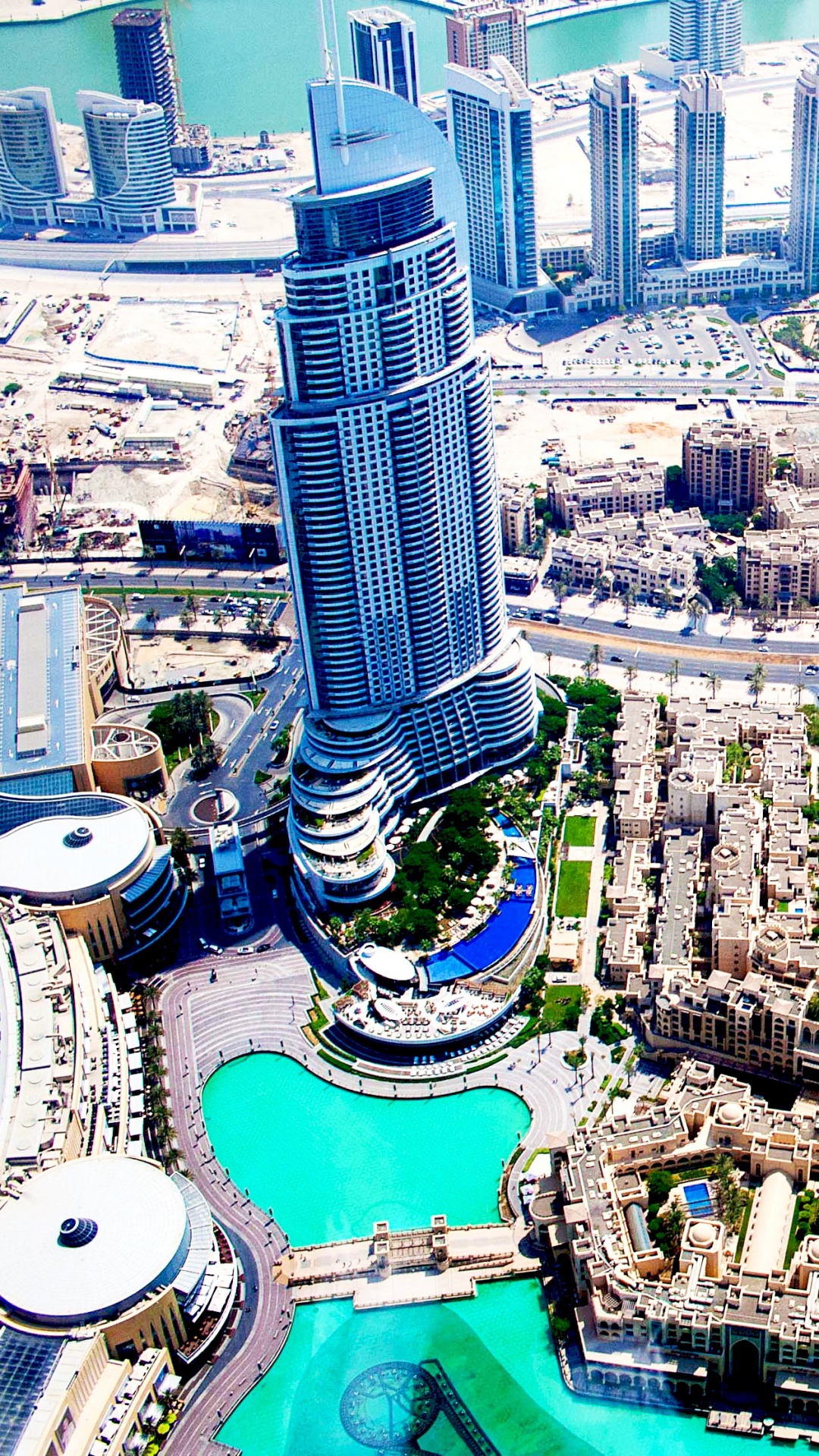 Burj Khalifa, The Dubai Fountain, Tower, Tourist Attraction, Urban Area. Wallpaper in 1080x1920 Resolution