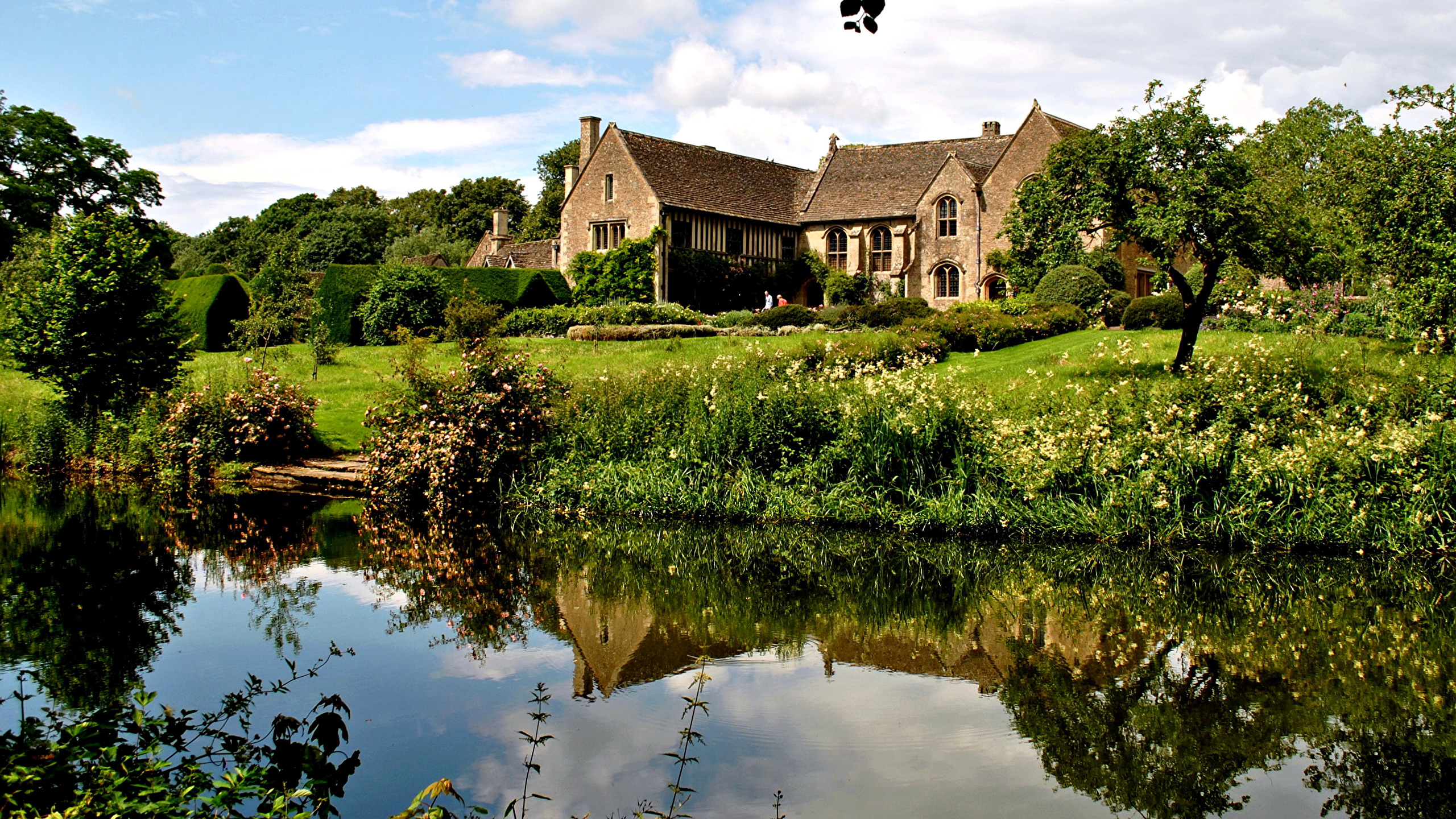 反射, 酒店, 的房子, 庄园, 农村地区 壁纸 2560x1440 允许