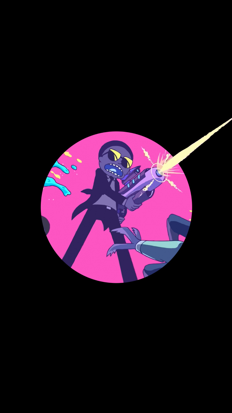 Amoled, Rick and Morty, Graphisme, Espace, Cercle. Wallpaper in 750x1334 Resolution