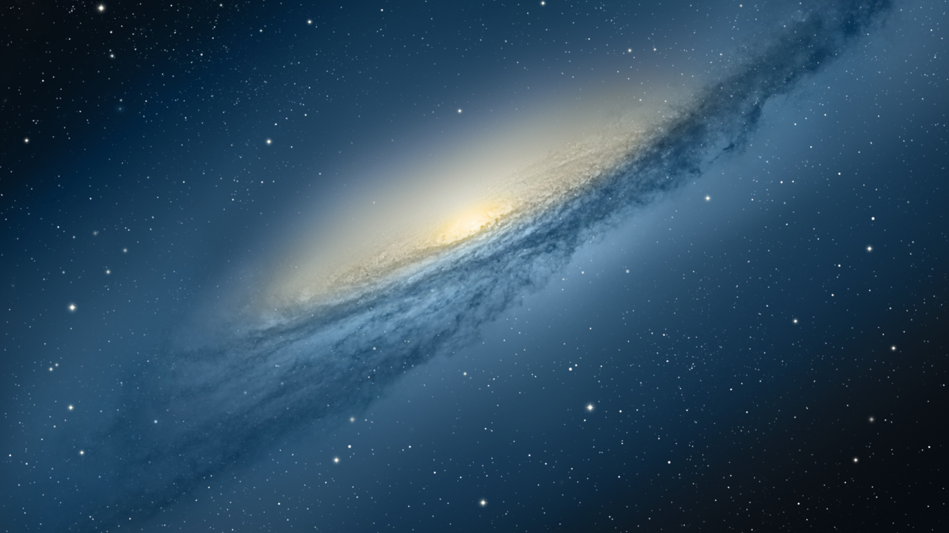 Cielo Nocturno Estrellado Blanco y Azul. Wallpaper in 1366x768 Resolution