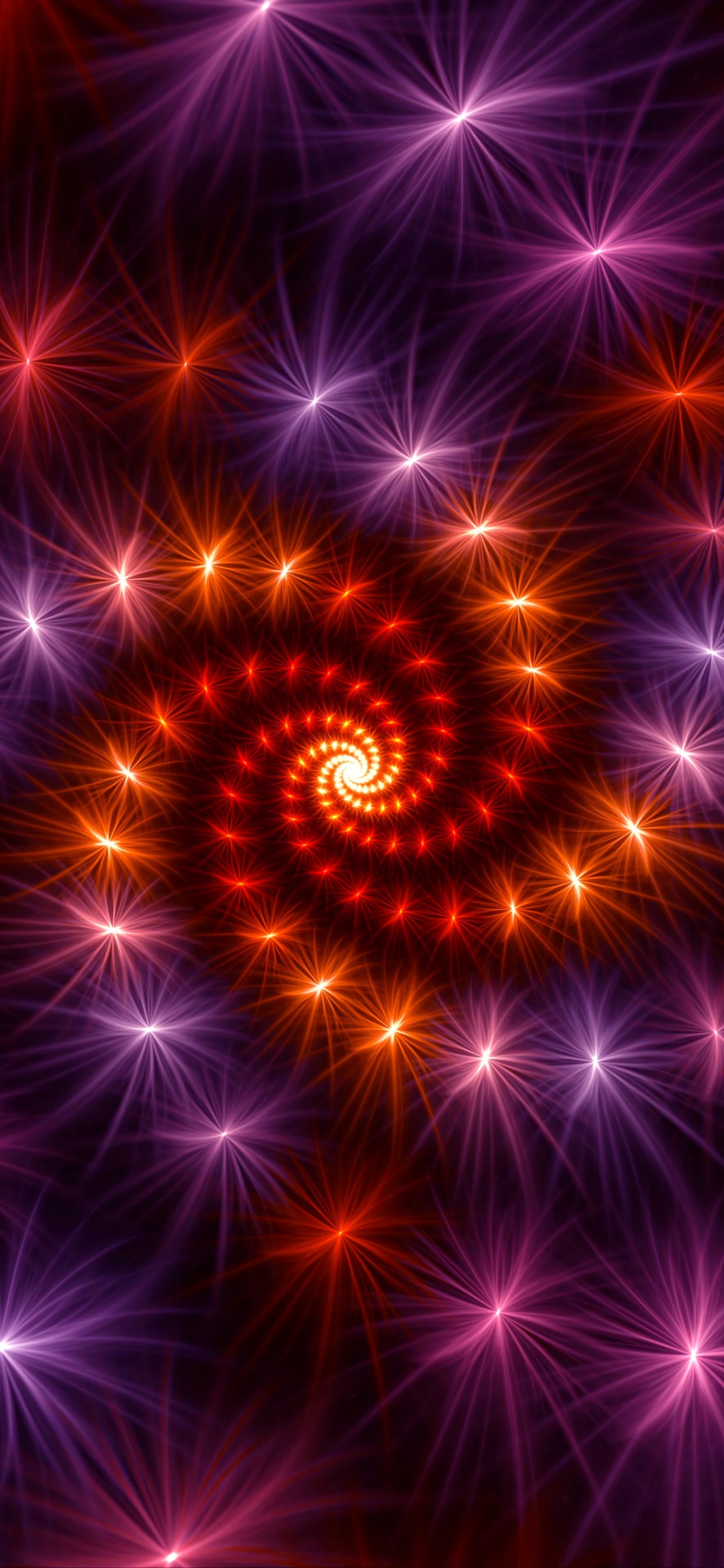 Luz Espiral Roja y Negra. Wallpaper in 1242x2688 Resolution