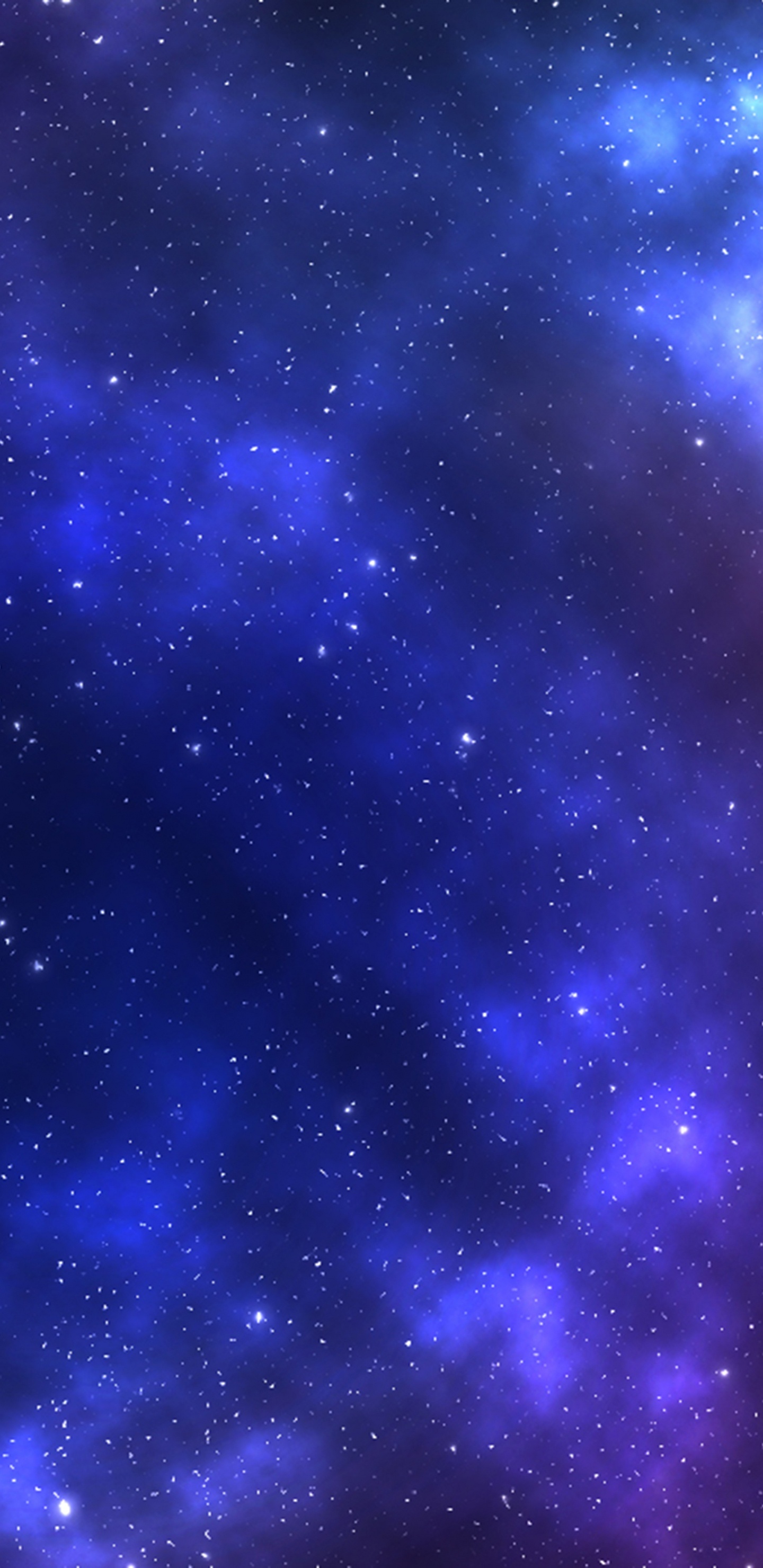 Blau-weiße Sternennacht. Wallpaper in 1440x2960 Resolution