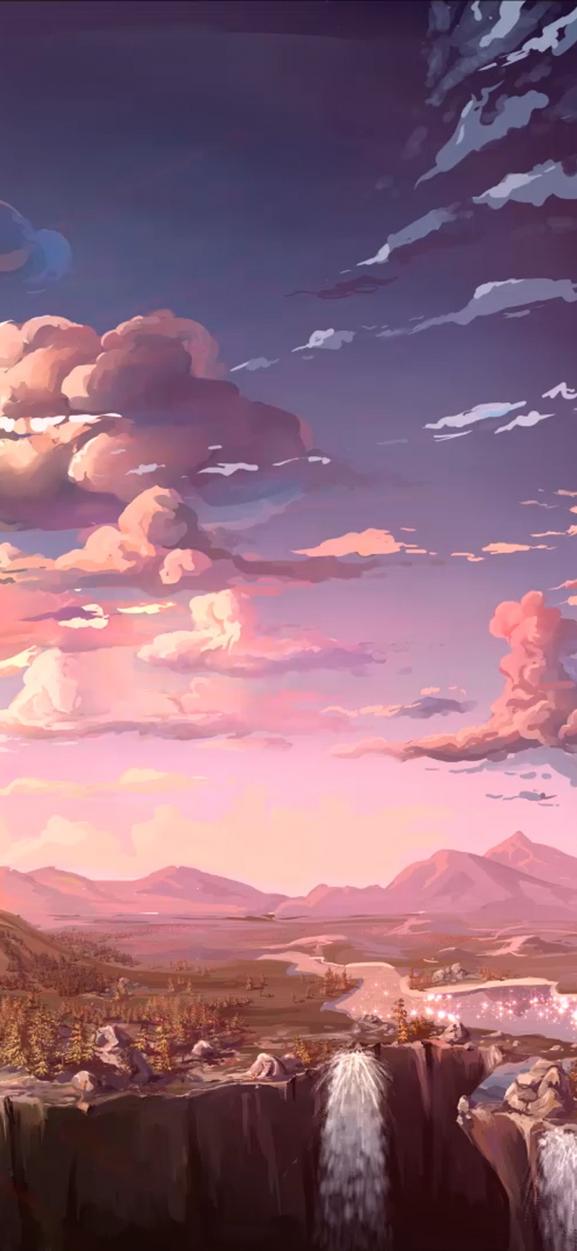 Brown and White Mountains Under Blue Sky. Wallpaper in 1125x2436 Resolution