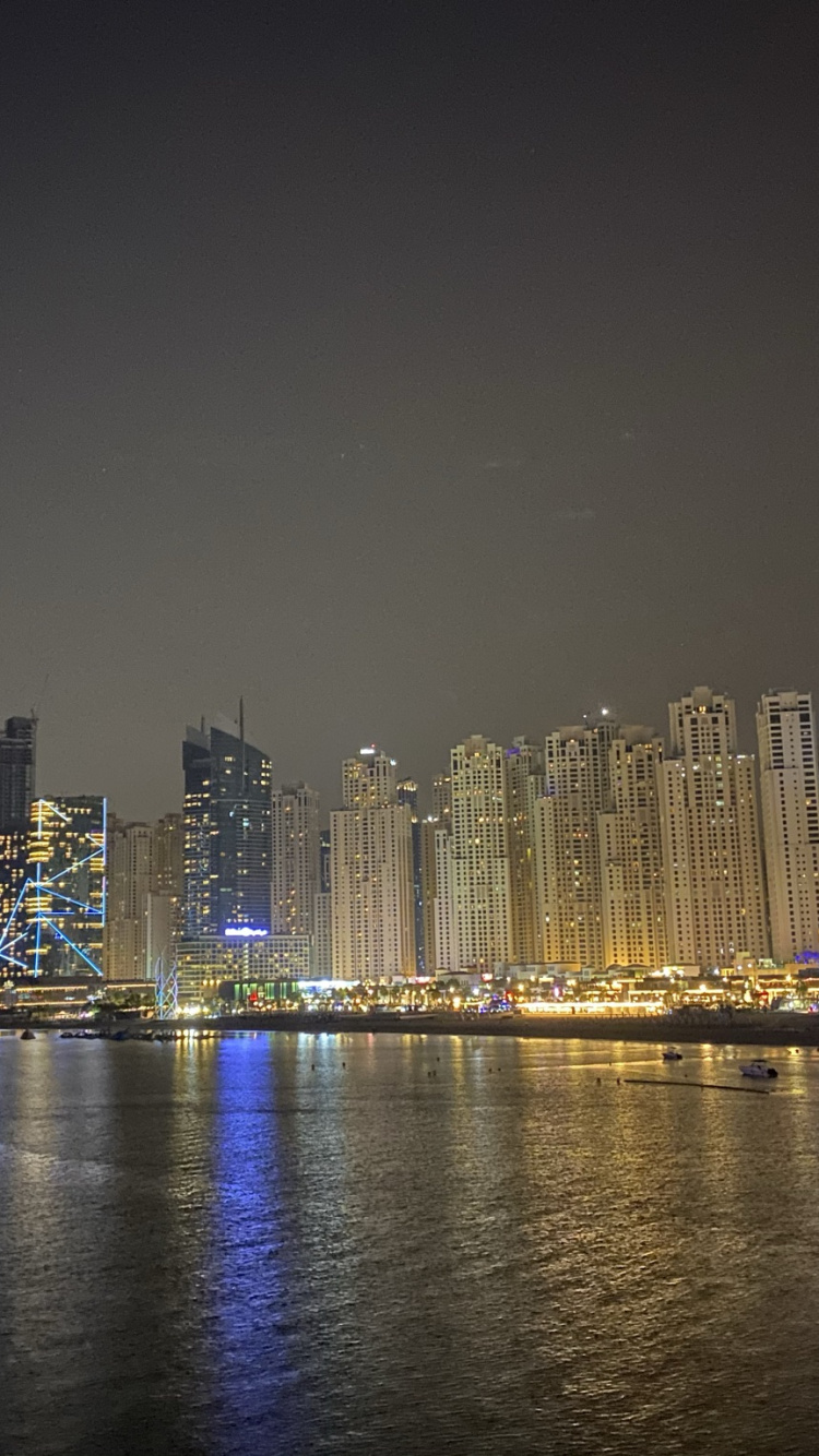 Dubai, Paisaje Urbano, Agua, Torre de Bloques, Urbe. Wallpaper in 750x1334 Resolution